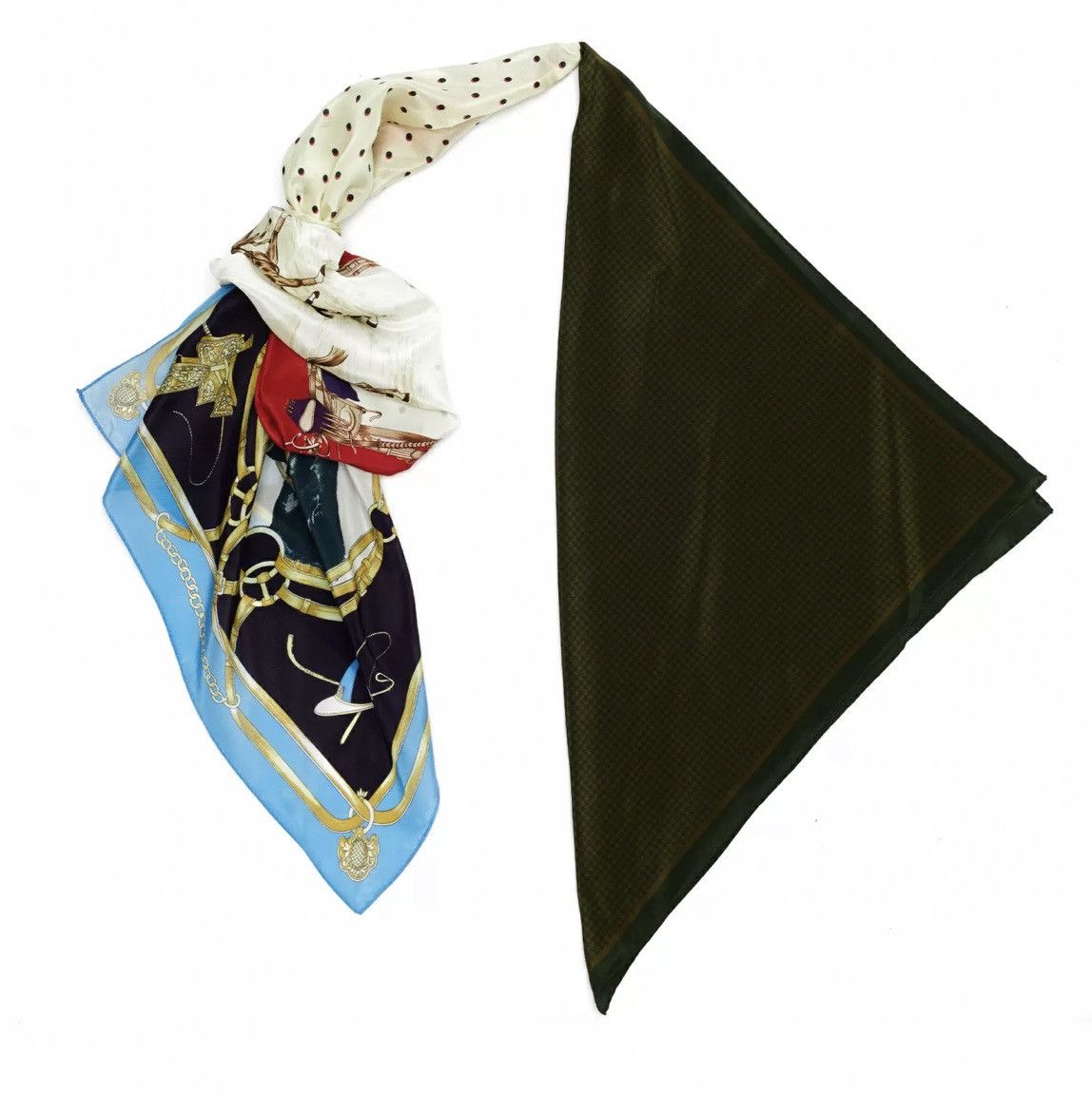 Doublet Doublet Multicolor Transformer Silk Scarf Size ONE SIZE - 4 Thumbnail