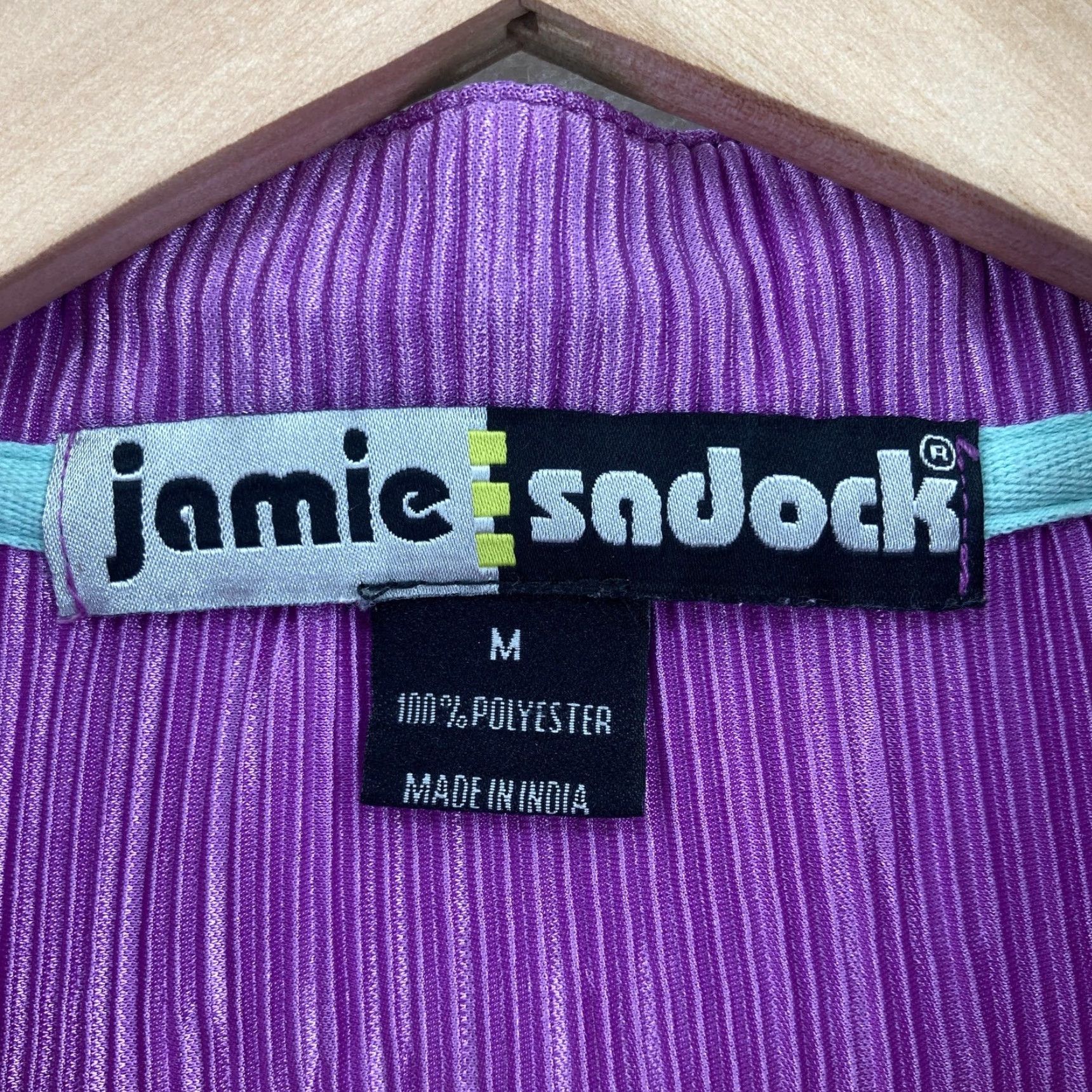 Vintage Jamie Sadock Shirt Womens M Purple Pleated Sleeveless Mock Neck Golf Preppy Size M / US 6-8 / IT 42-44 - 4 Thumbnail