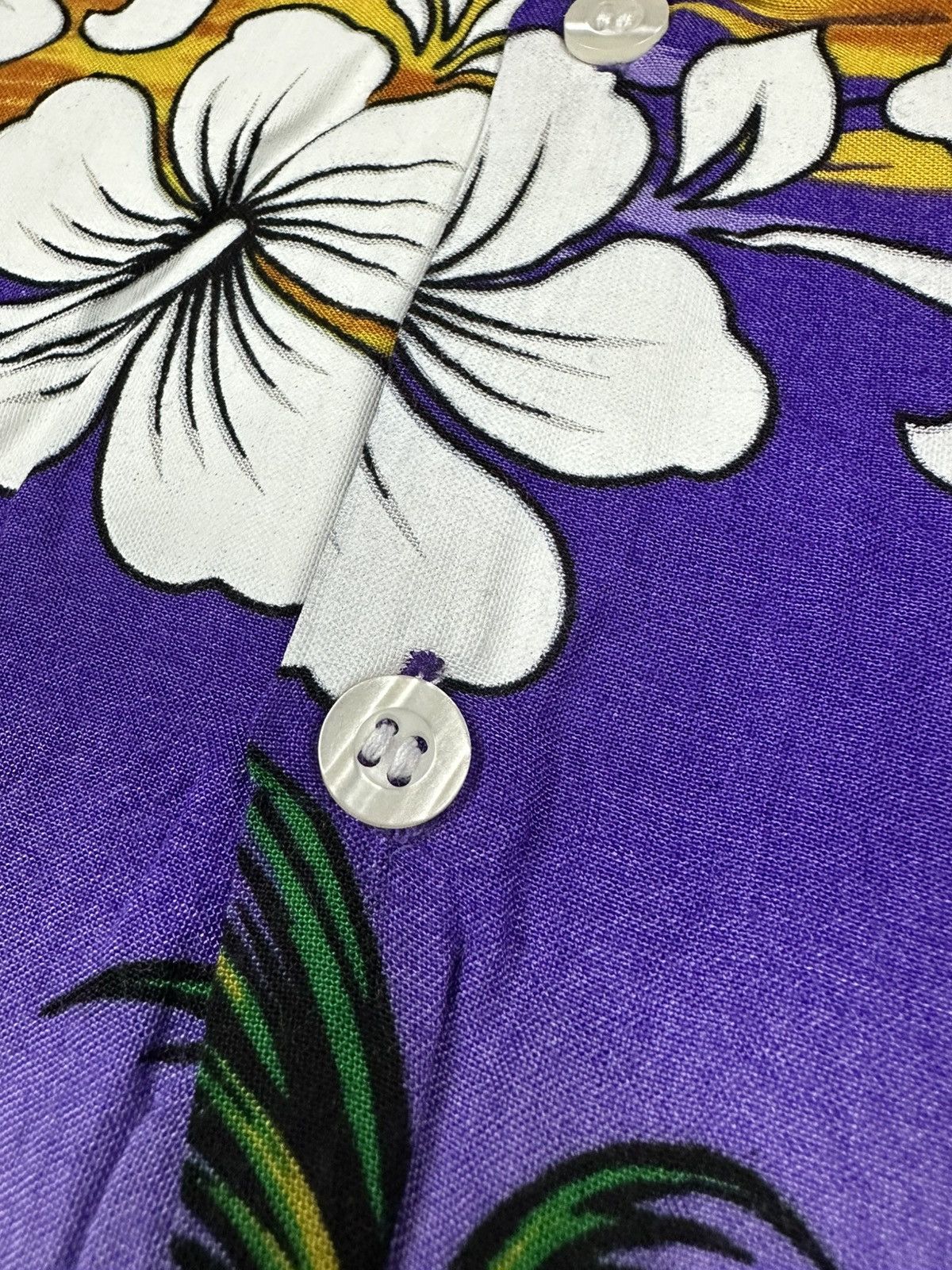 Japanese Brand Vintage Hawaiian Shirt Purple Sunset Island Vibes Size US M / EU 48-50 / 2 - 7 Thumbnail