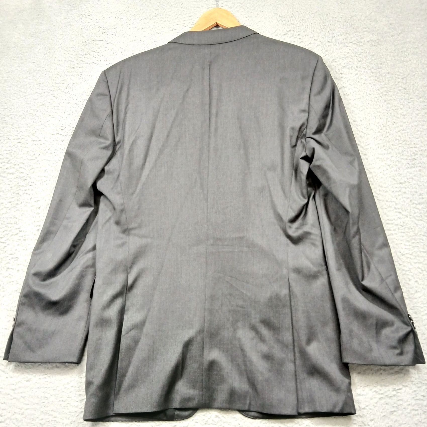 Hugo Boss Hugo Boss Men Blazer 42L Gray Two-Button Suit Jacket Regular Size 42R - 3 Thumbnail