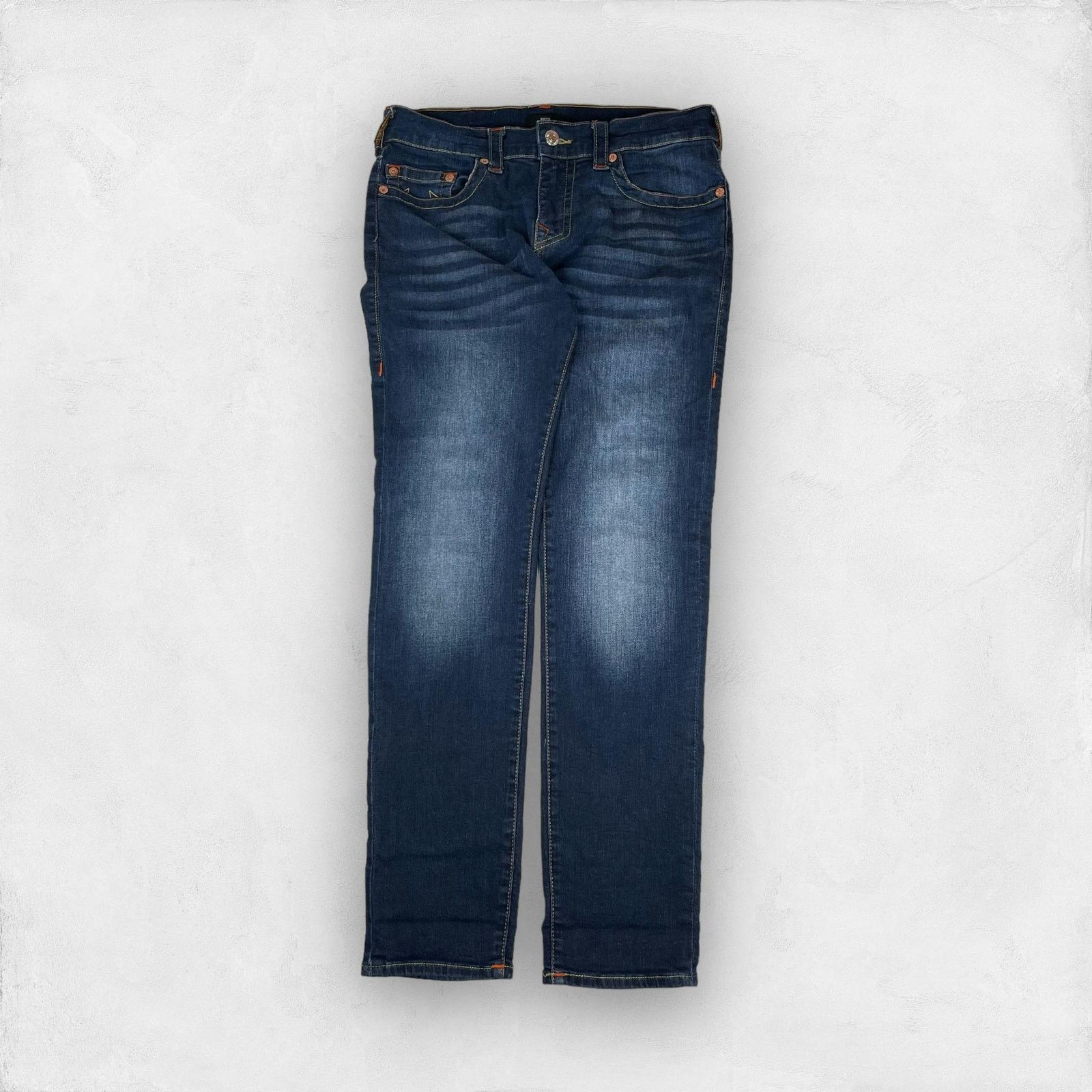 True Religion True Religion Rocco Men's Blue Denim Relaxed Skinny Jeans 32 Size US 32 / EU 48 - 2 Thumbnail