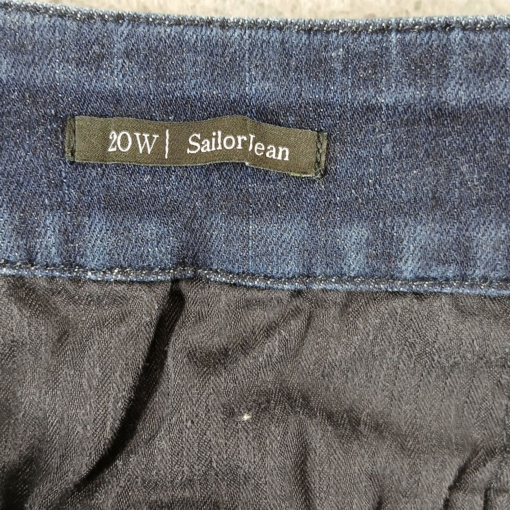 Talbots VINTAGE? No. Talbots Sailor Jeans Womens 20W Dark Wash Cropped Button Front Trousers Size 42" / US 20 - 5 Thumbnail