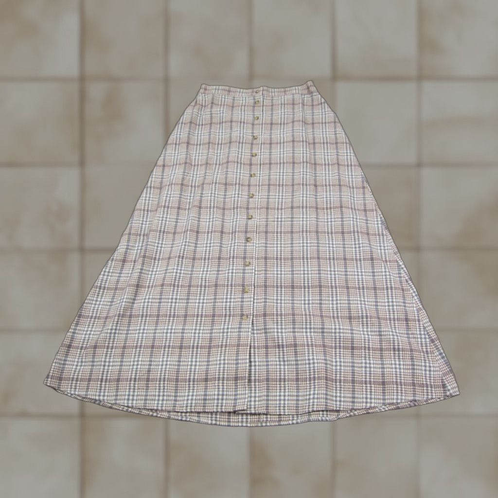 Vintage VINTAGE Woolrich Skirt Womens M Midi Plaid Brown Cotton A-Line 80s 90s Woolrich Womens Bold-Search Skirt Size 32" / US 10 / IT 46 - 1 Thumbnail