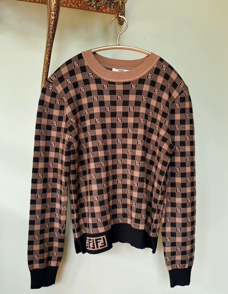 Fendi FENDI Logo old flower long sleeve sweater knitwear Size M / US 6-8 / IT 42-44 - 8 Thumbnail