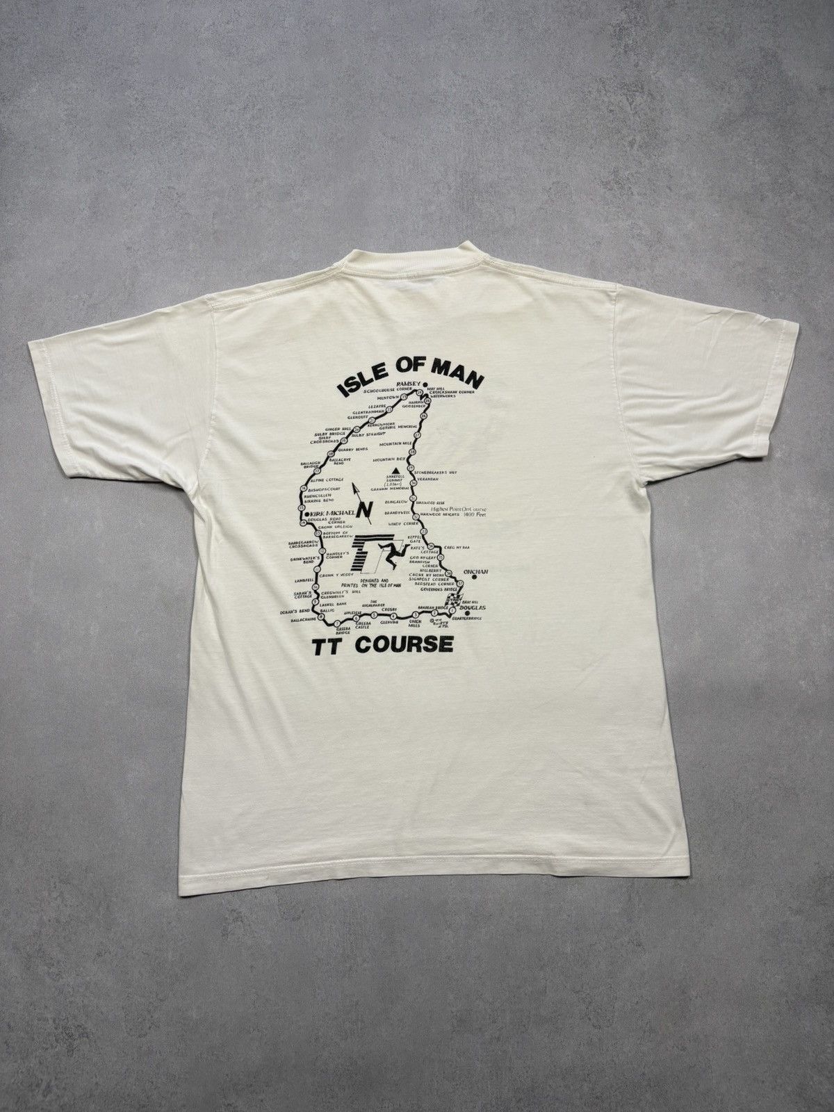 Vintage Vintage 90s Isle of Man TT Motorcycle Racing T-Shirt Moto Size US XL / EU 56 / 4 - 2 Thumbnail