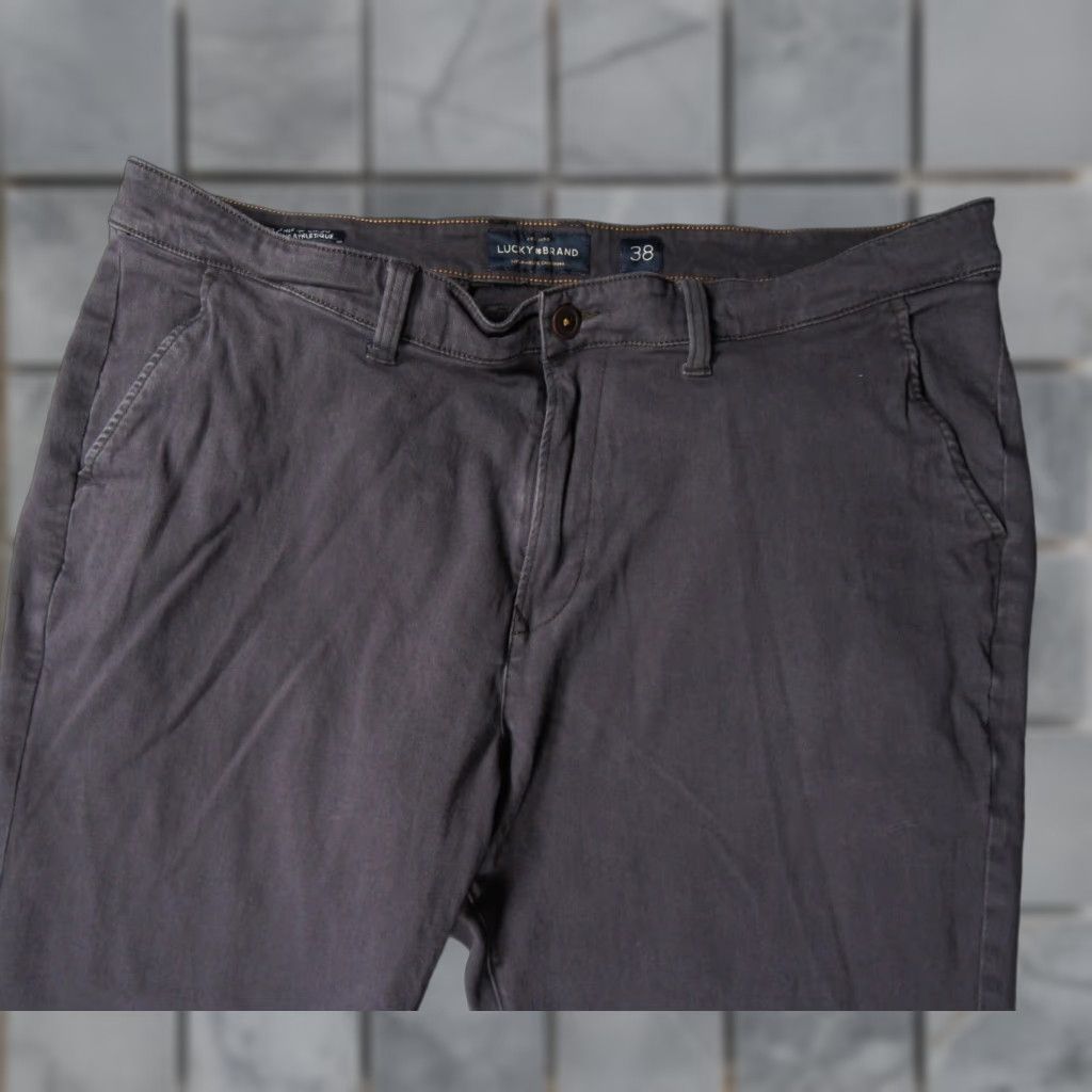 Lucky Brand Lucky Brand Pants Mens 38x29 Gray Chino Athletic 410 Stretch Casual Size US 38 / EU 54 - 1 Thumbnail