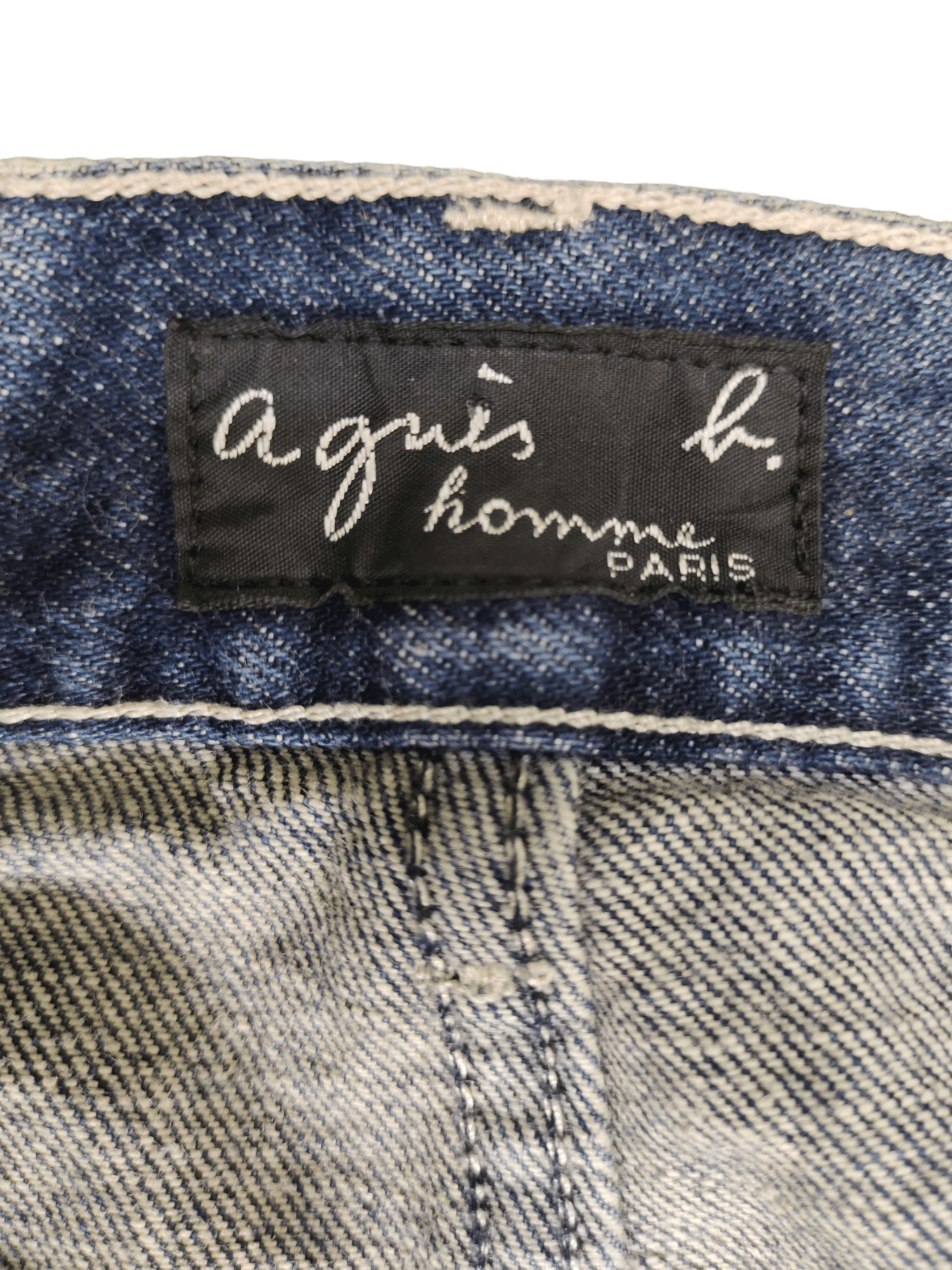 agnes b. Vintage 90s Agnes B. Homme Clawmark Faded Denim Jeans Size US 34 / EU 50 - 11 Thumbnail