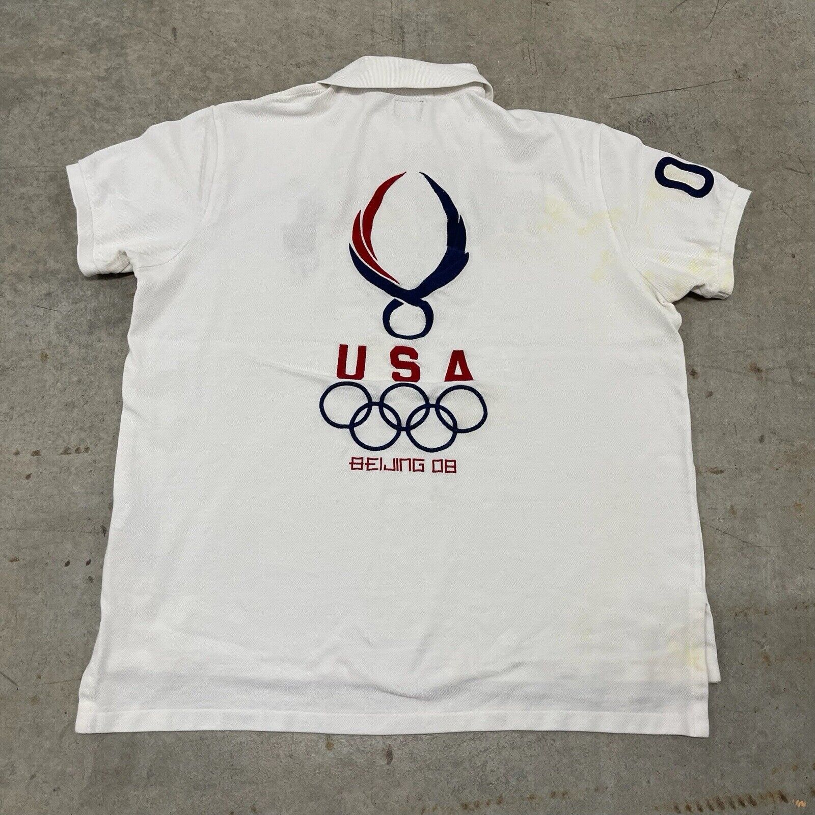 Polo Ralph Lauren × RRL Ralph Lauren × Ralph Lauren Polo Ralph Lauren Big Pony Beijing Olympics 2008 T Shirt Size US XL / EU 56 / 4 - 1 Thumbnail