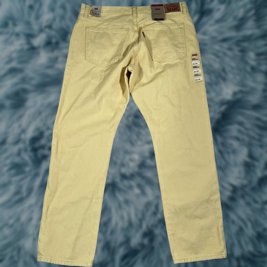 Levi's Levi's Jeans Womens 32x30 Yellow Denim Cotton Straight Mid Rise Middy NWT Regular Womens Size 24" / US 00 / IT 34 - 1 Thumbnail