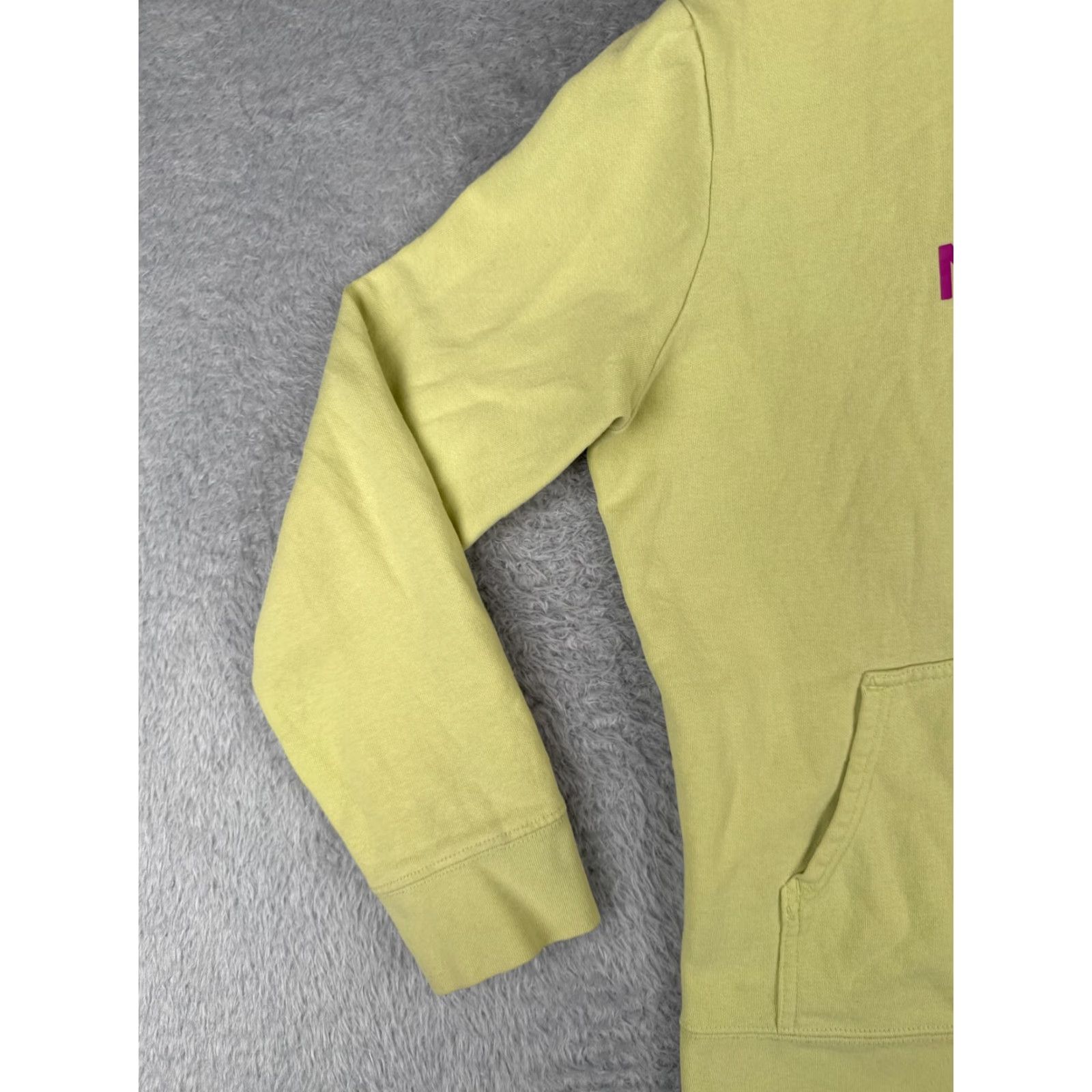 The North Face The North Face Womens Large Yellow Pullover Hoodie Sweatshirt Jers ey Cotton Blend All Seasons Zip Logo Size L / US 10 / IT 46 - 3 Thumbnail