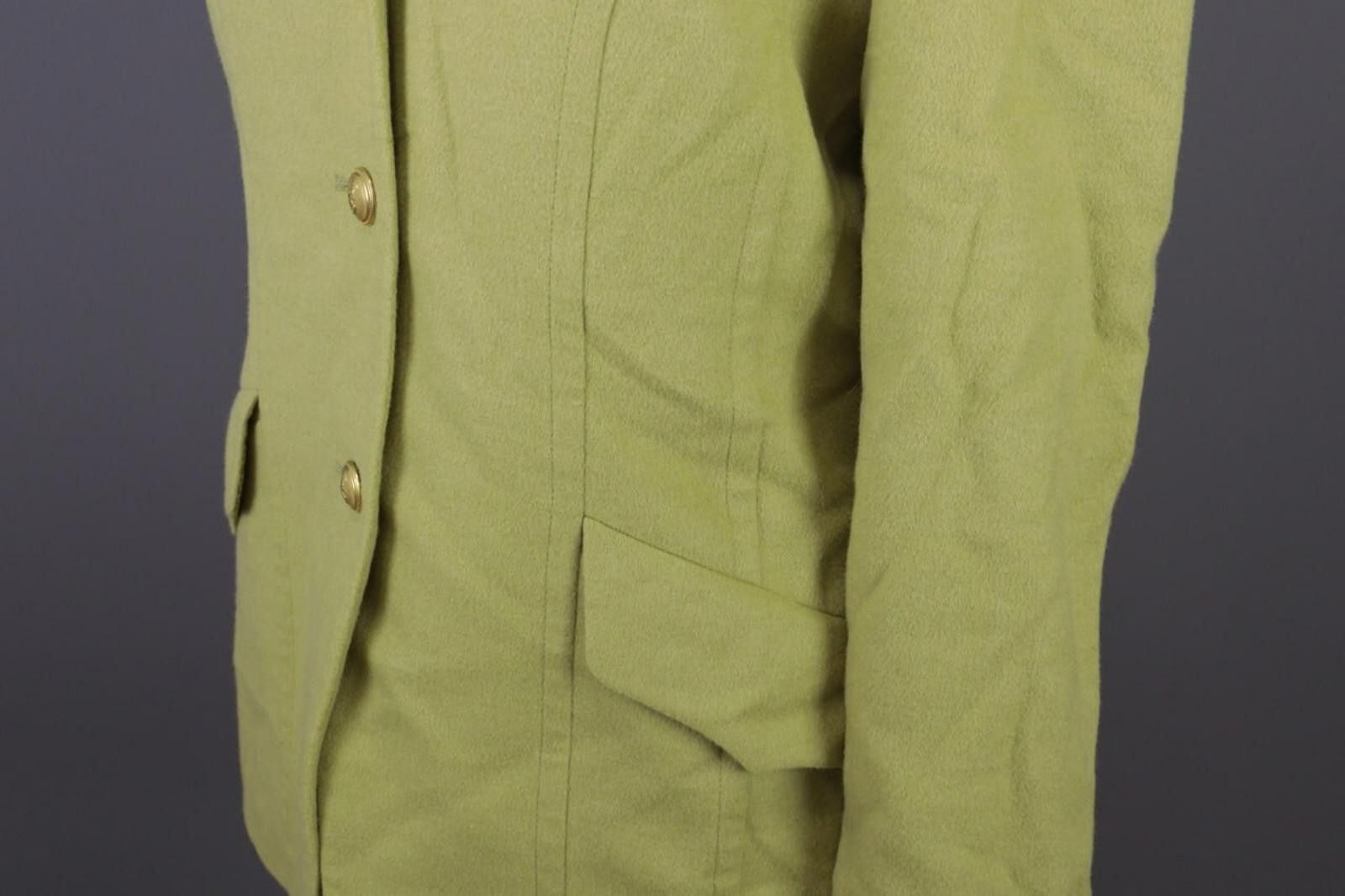 Christian Dior Monsieur Mondi Green Wool Angora Cashmere Coat Jacket Size 38 Size M / US 6-8 / IT 42-44 - 11 Thumbnail
