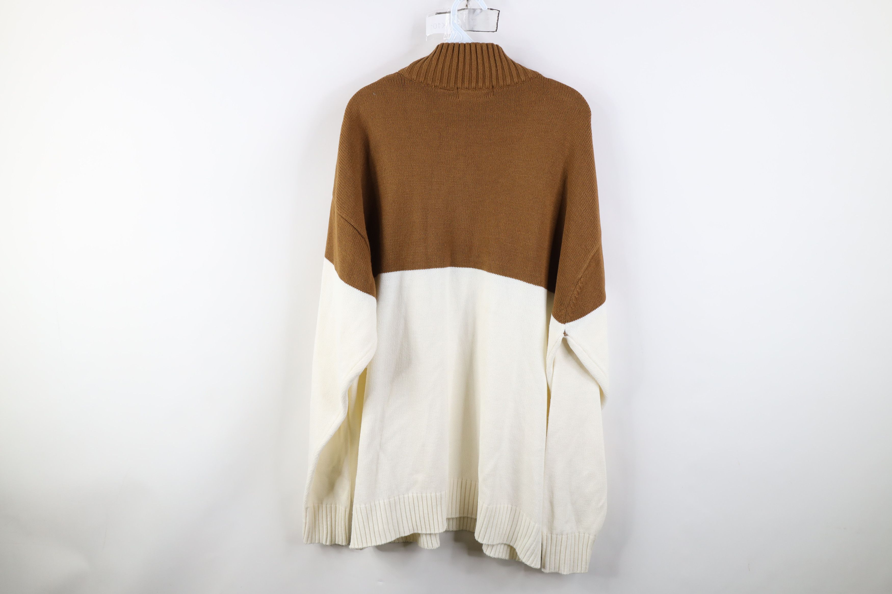 Vintage 90s Y2K Streetwear Ribbed Knit Mock Neck Sweater
