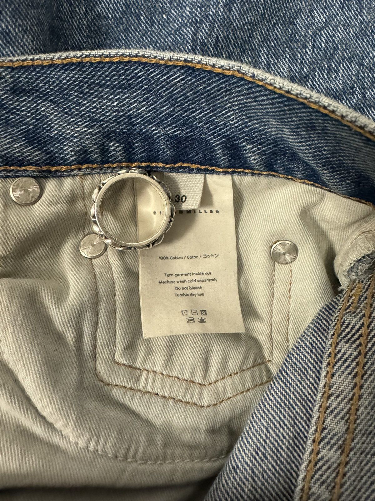 Simon Miller Simon Miller Wide Leg Split Wash Denim Size US 30 / EU 46 - 19 Thumbnail