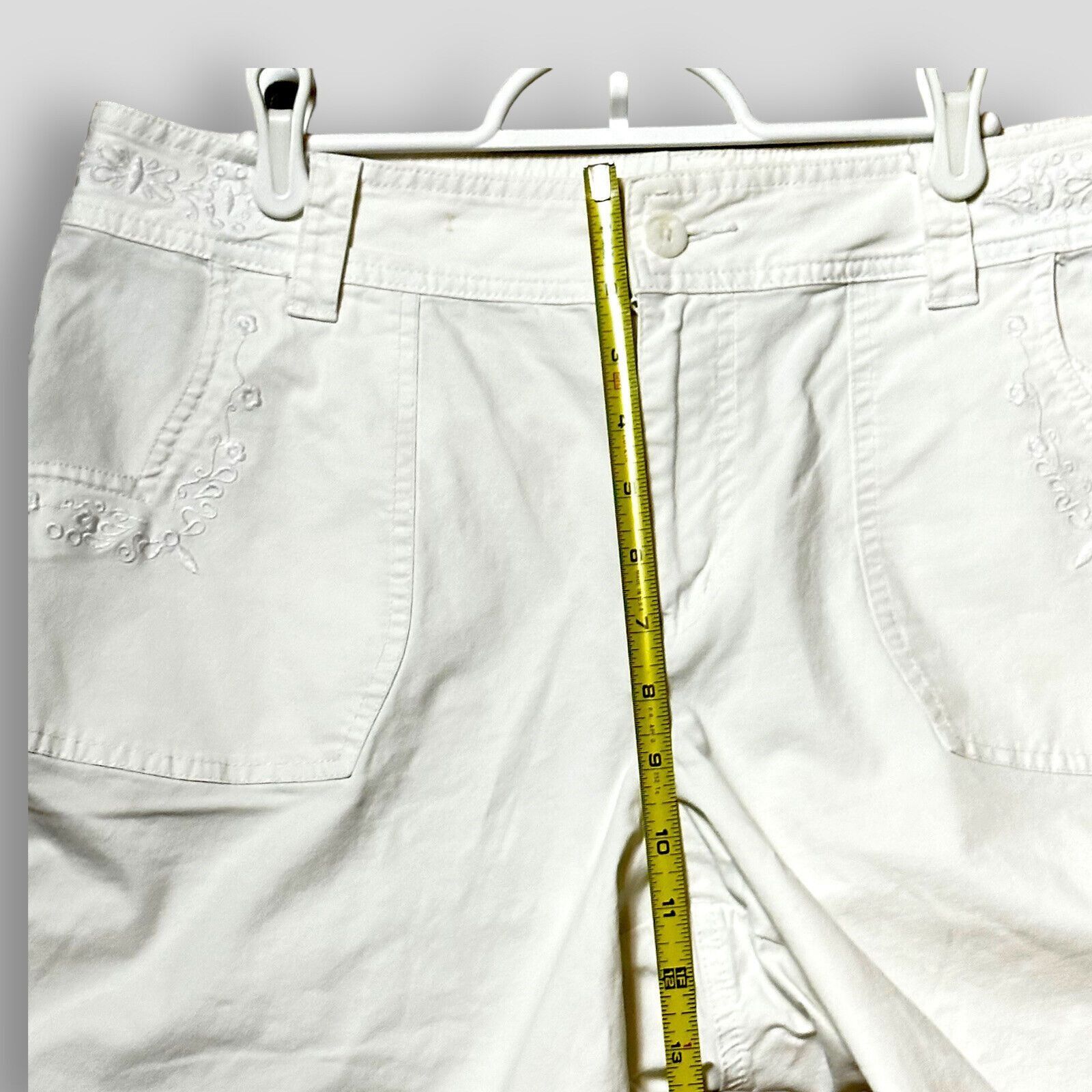 Coldwater Creek Coldwater Creek Ladies 14 White Capri Cotton/Spandex Lightwe Size 36" / US 14 / IT 50 - 11 Thumbnail