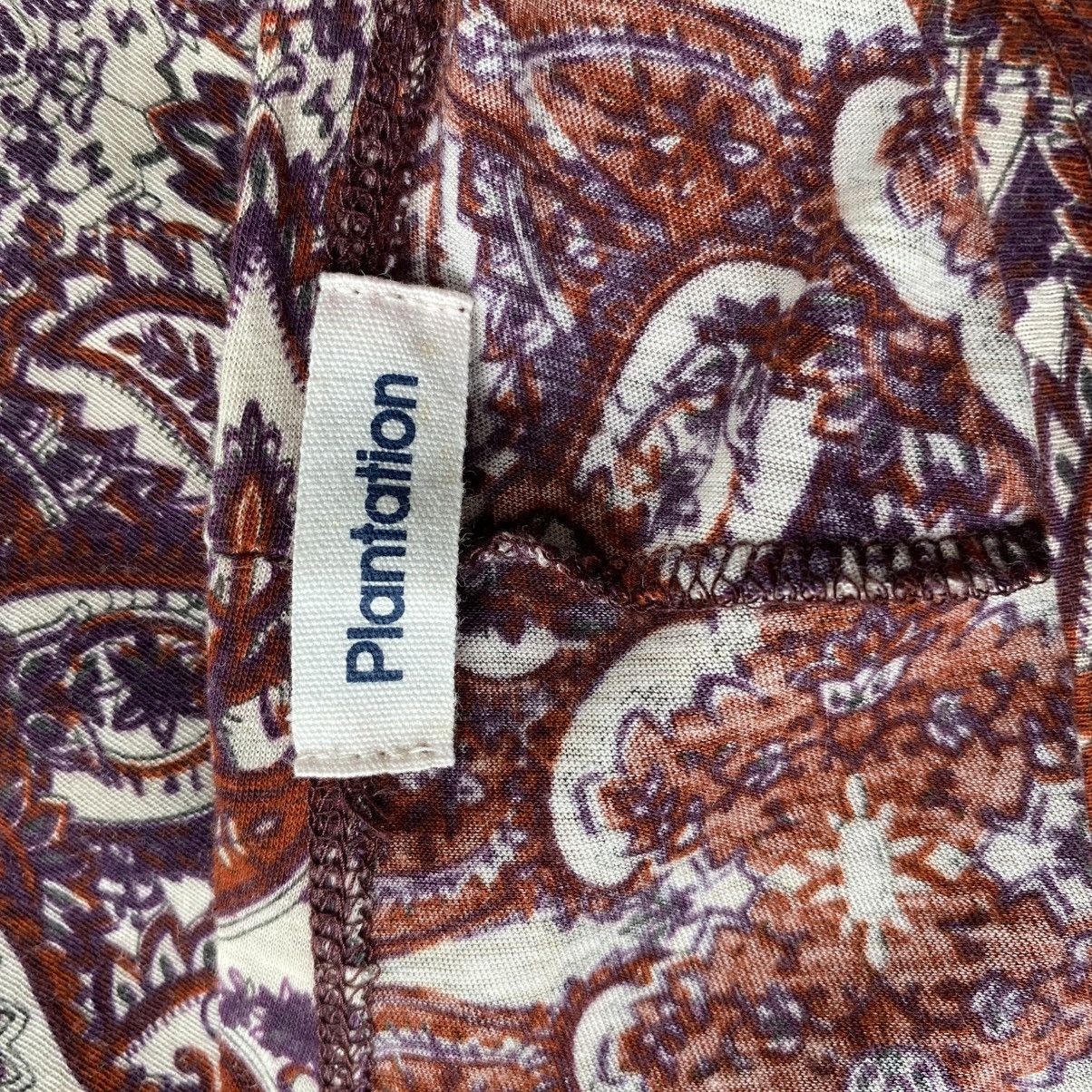 Issey Miyake Plantation Burgundy Paisley Floral Blouse Size M / US 6-8 / IT 42-44 - 8 Thumbnail