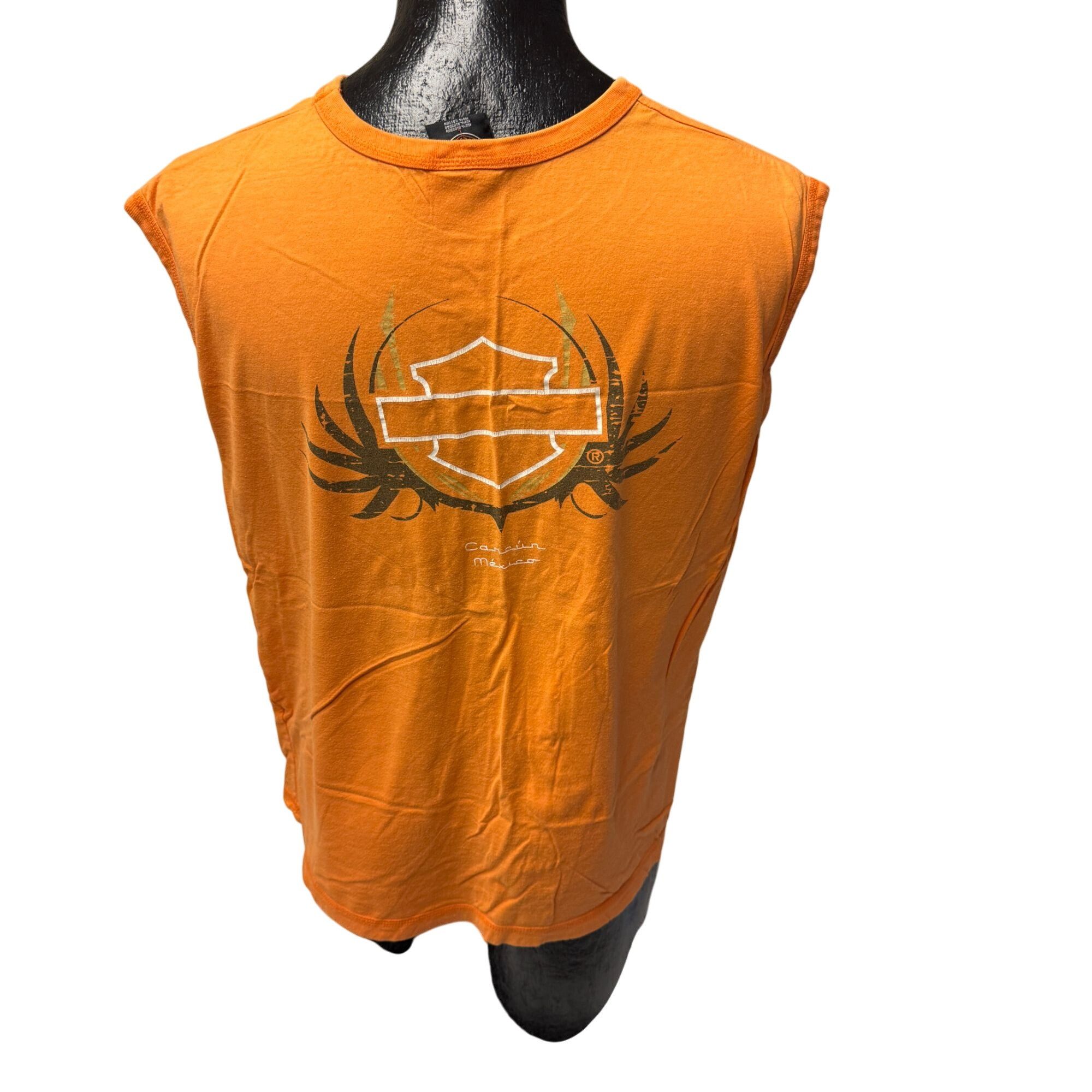 Harley Davidson Vtg Harley Davidson Motorcycle Tank Top CANCUN MEXICO Tank Size US L / EU 52-54 / 3 - 3 Thumbnail