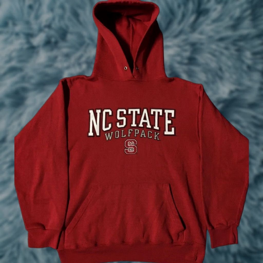 Vintage VINTAGE NC State Wolfpack Hoodie S Mens Red 90s 80s Fashion University USA Football College Spellout Pullover Sweatshirt Size US S / EU 44-46 / 1 - 1 Thumbnail