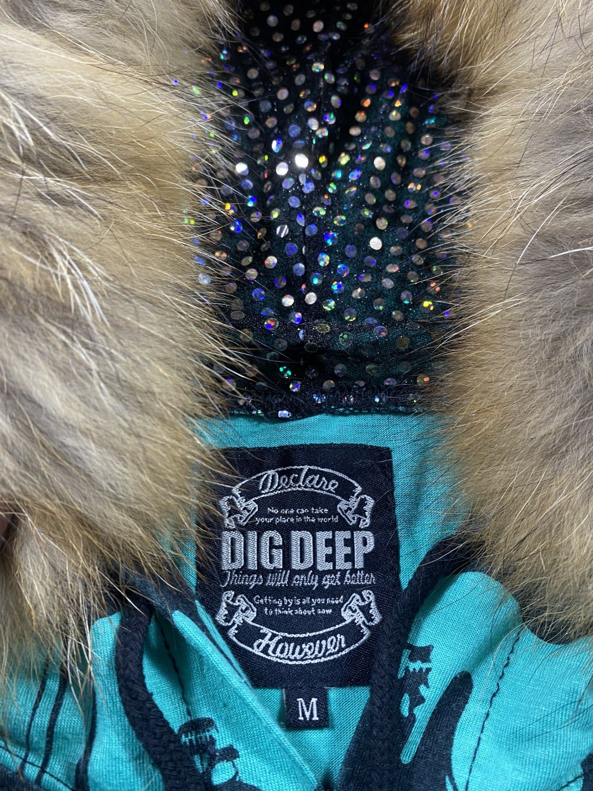If Six Was Nine Japanese Dig Deep Gothic punk skul Faux Fur hoodie Zip Size US M / EU 48-50 / 2 - 5 Thumbnail