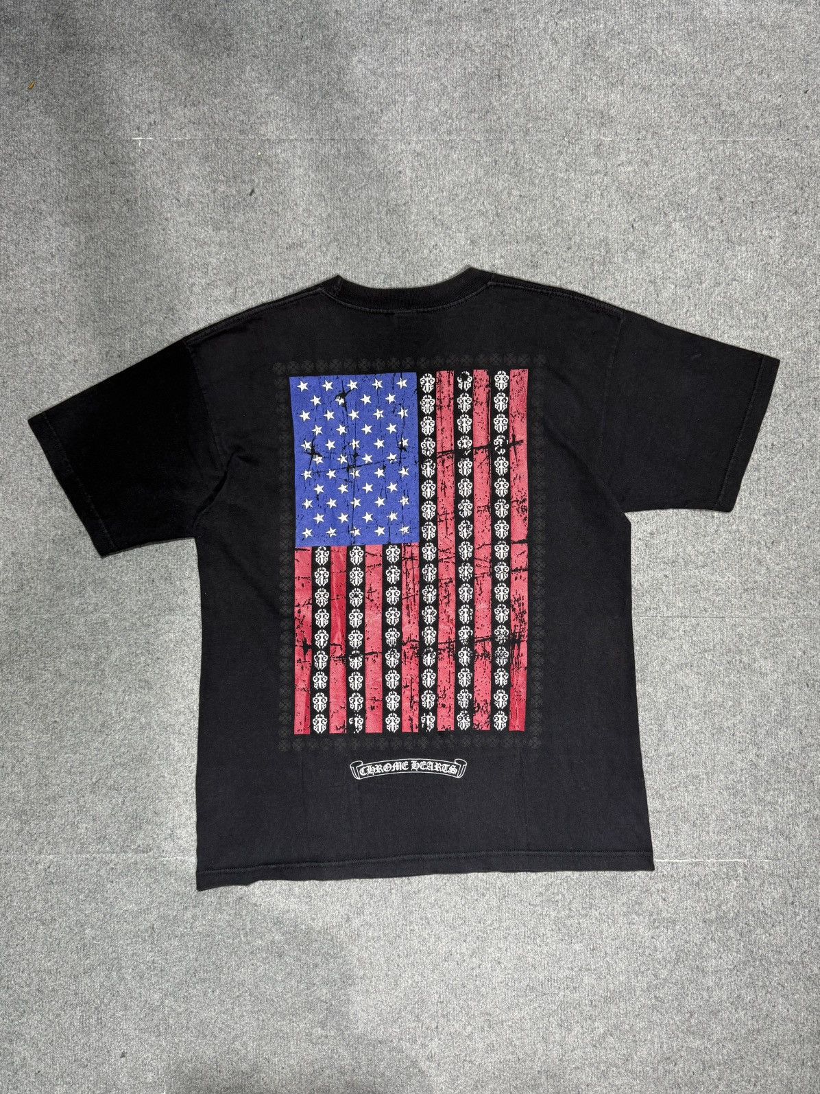 Chrome Hearts Chrome Hearts Vintage USA Flag Pocket Tee