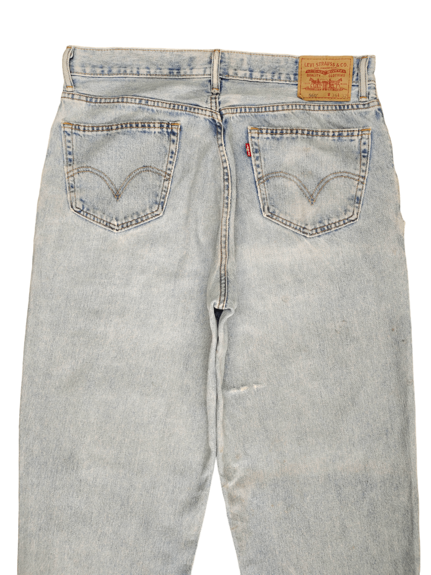 Levi's Vintage Clothing Size 36x30.5 Vintage Levis 560 Light Wash Jeans Distressed Size US 36 / EU 52 - 12 Thumbnail