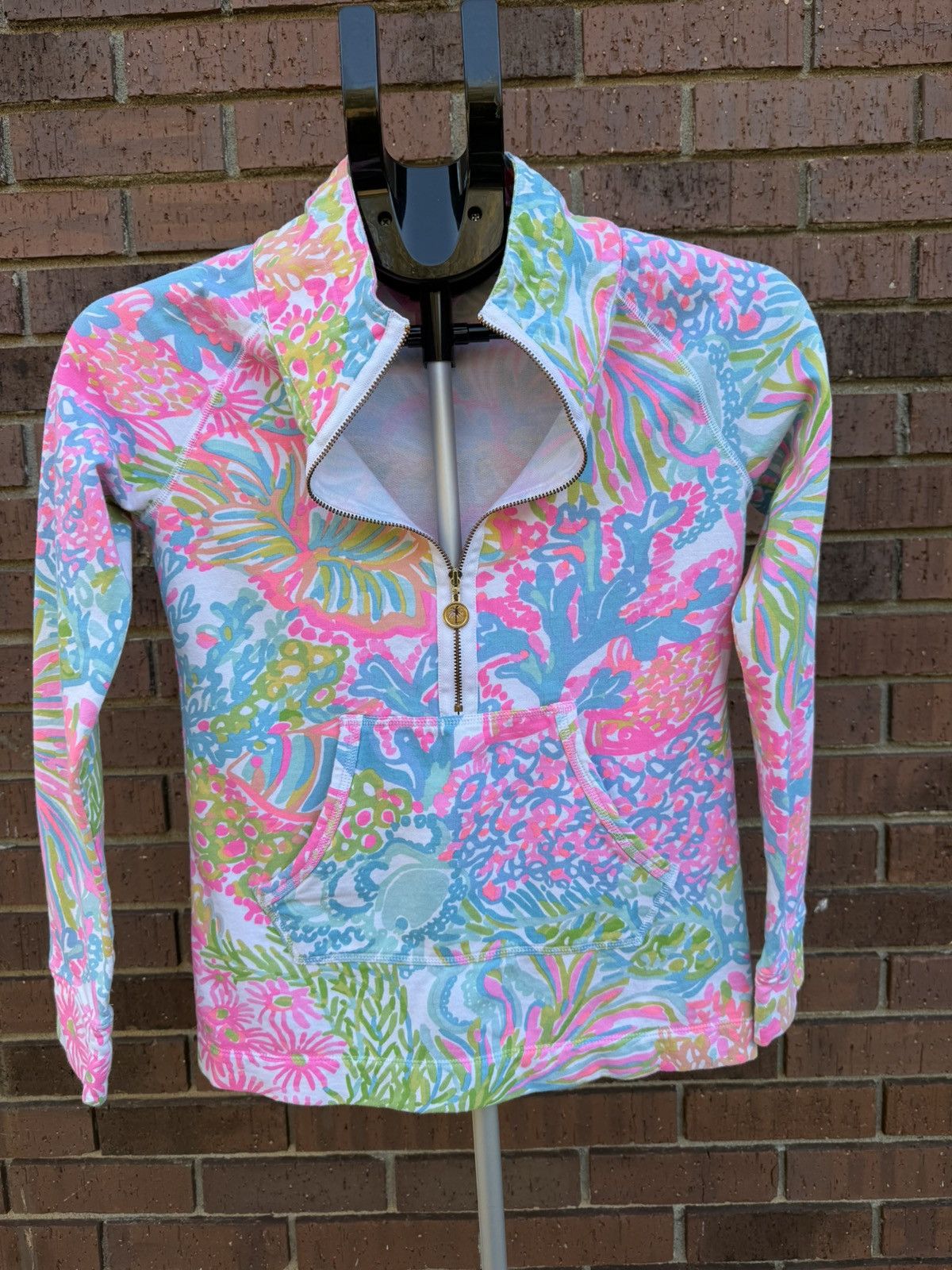 Lilly Pulitzer Lilly Pulitzer Skipper Popover Jacket Top Lovers Coral Size XXS / US 00 / IT 34 - 5 Thumbnail