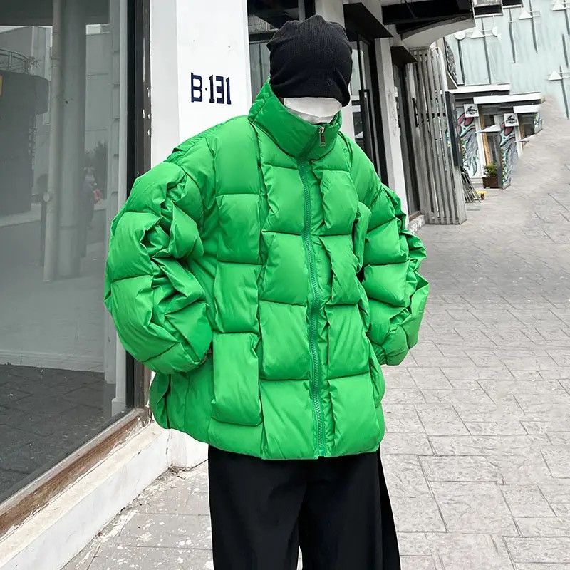 Japanese Brand × Vintage Quilted high fashion green puffer jacket streetwear Size US L / EU 52-54 / 3 - 3 Thumbnail