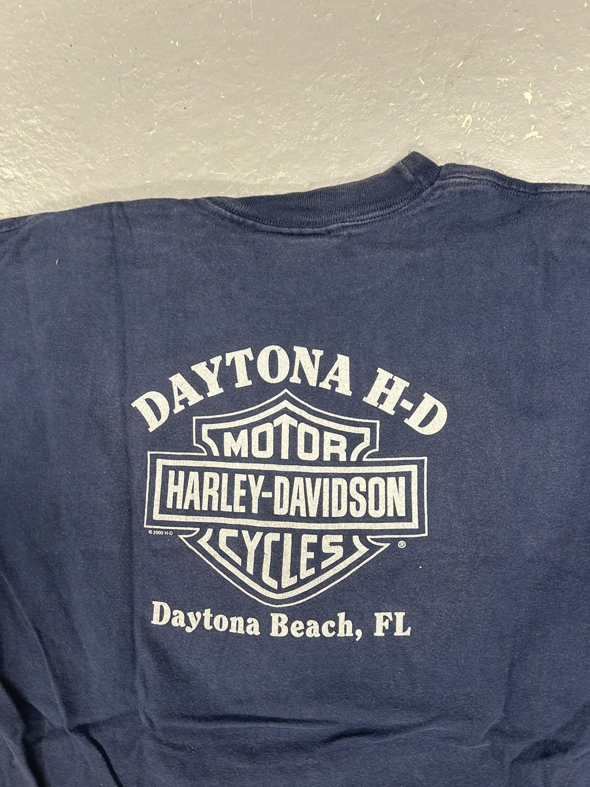 Harley Davidson × Vintage Crazy Vintage Y2K Essential Blue Harley Davidson Tee Shirt Size US S / EU 44-46 / 1 - 2 Thumbnail