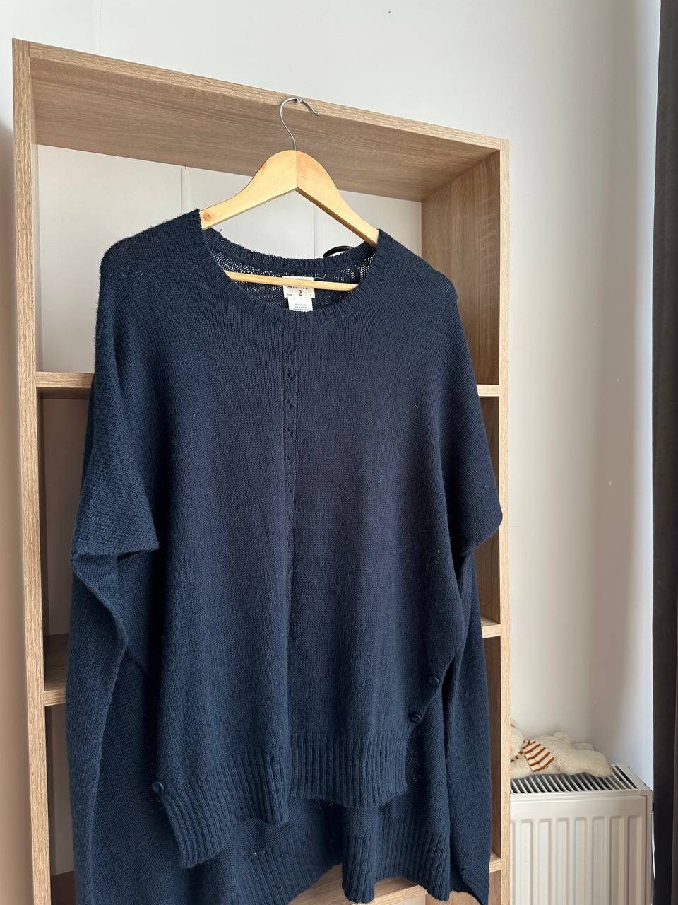 Japanese Brand × Vintage Vintage Hartford Wool Blue Poncho Sweater Size US M / EU 48-50 / 2 - 8 Thumbnail