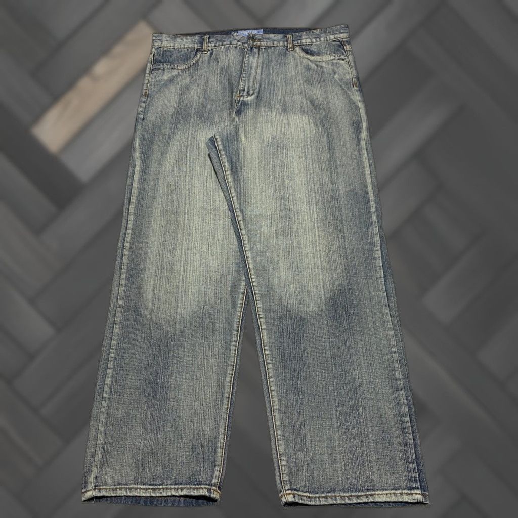 CO Indigo Thirty Jeans Co Jeans Men 42x34 Blue Wash Denim Straight Wide Leg Pants Size US 42 / EU 58 - 1 Thumbnail