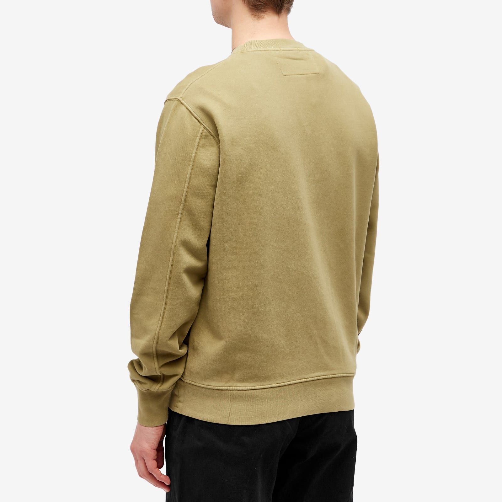 C.P. Company o1y1224 Logo Crewneck Sweatshirt in Military Green Size US L / EU 52-54 / 3 - 3 Thumbnail