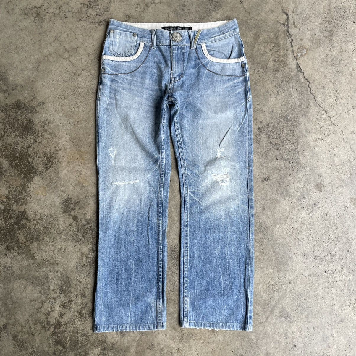 Japanese Brand 🔥🇯🇵Red Pepper Stoned Washed Ripped Distress Denim Jeans Size US 34 / EU 50 - 1 Thumbnail
