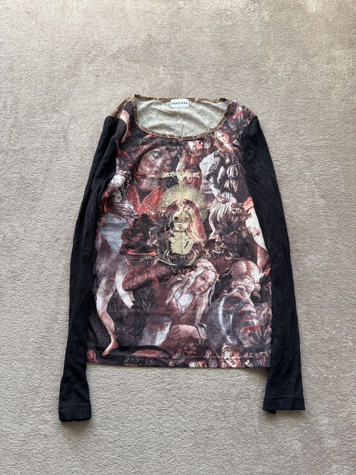 14th Addiction Renaissance AOP Melrose Meshed Long Sleeve Gaultier vibe Size S / US 4 / IT 40 - 1 Thumbnail