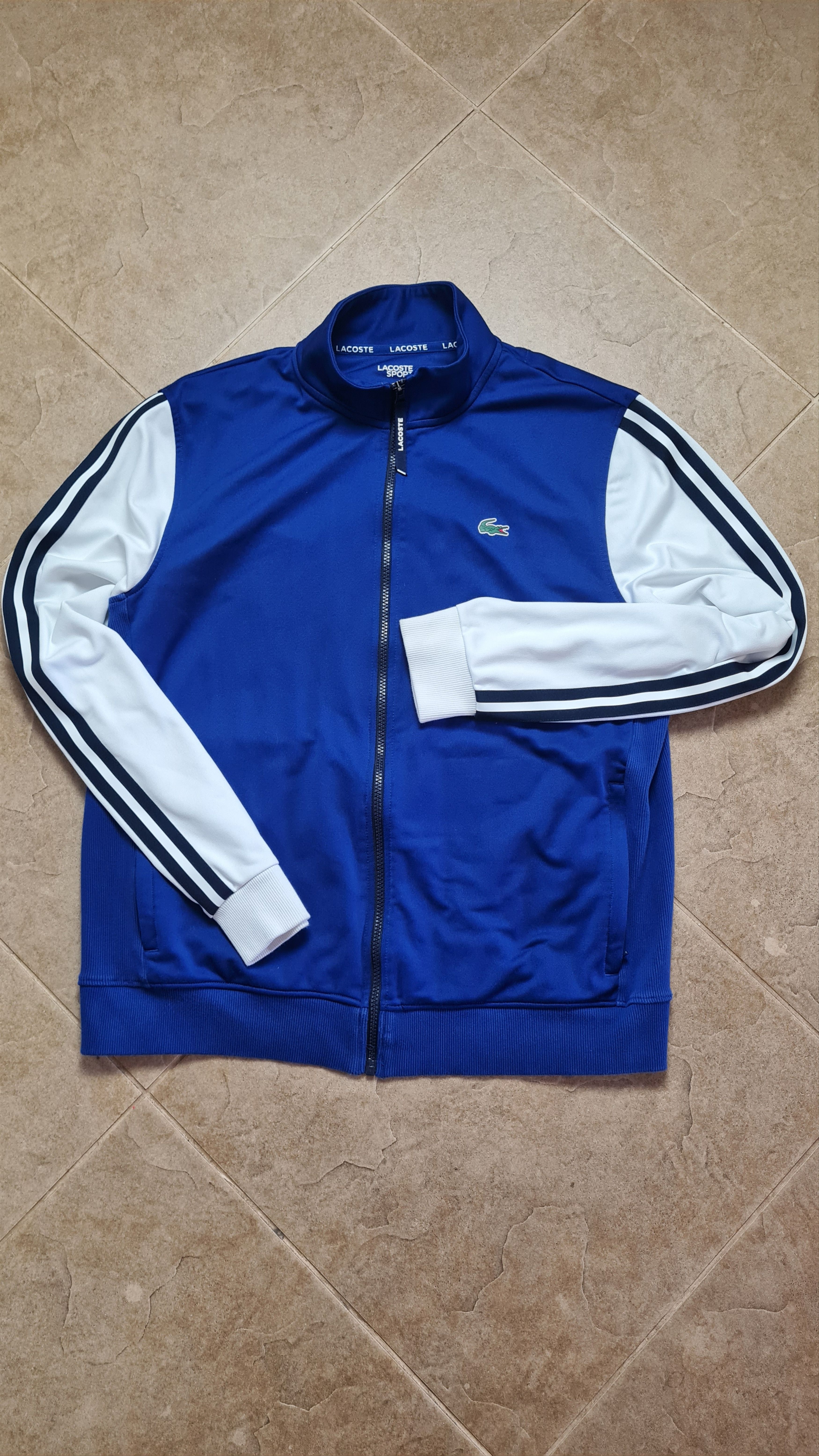 Lacoste Vintage sweatshirt LACOSTE Mens Track Jacket Blue Size US XXL / EU 58 / 5 - 1 Thumbnail