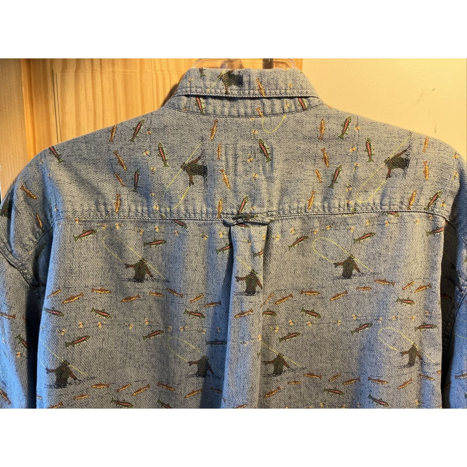 Cabelas Cabelas Shirt Men’s L Button Blue Fish All Over Print Cotton Size US L / EU 52-54 / 3 - 8 Thumbnail