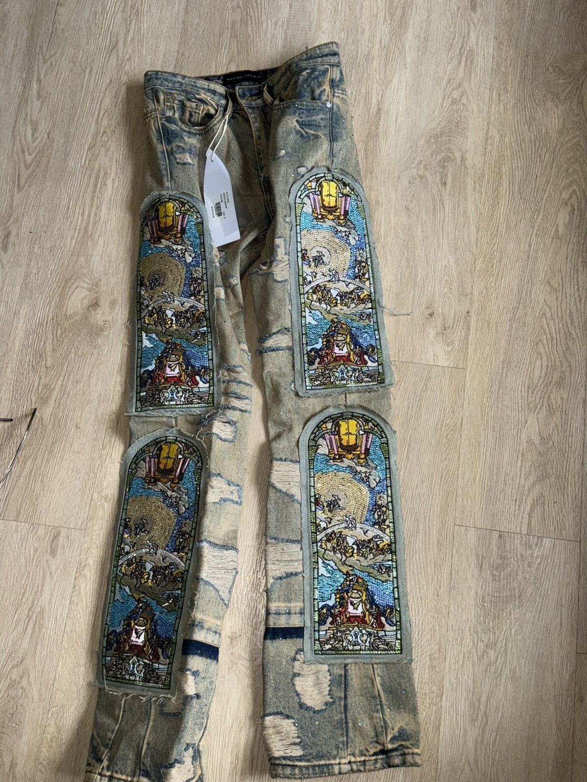 Who Decides War WDW Unfurled Denim Pants Size US 28 / EU 44 - 4 Thumbnail