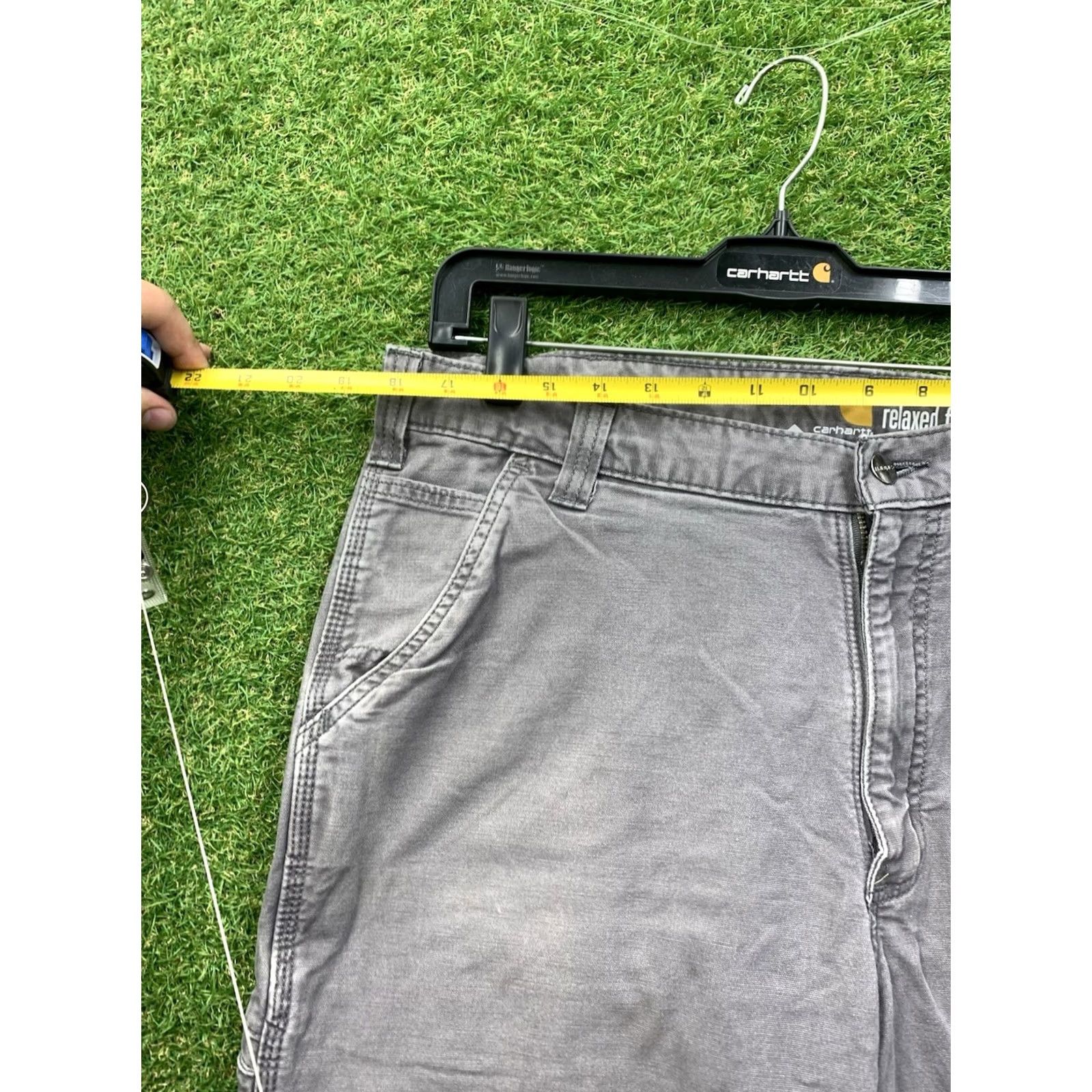 Carhartt Carhartt Pants Mens 38x30 Gray Cotton Relaxed Fit Workwear Utility Pockets Adult Size US 38 / EU 54 - 3 Thumbnail