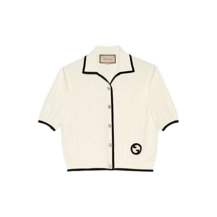 Gucci Gucci Colorful Logo Button-Up Knit Top-2507 Size M / US 6-8 / IT 42-44 - 7 Thumbnail
