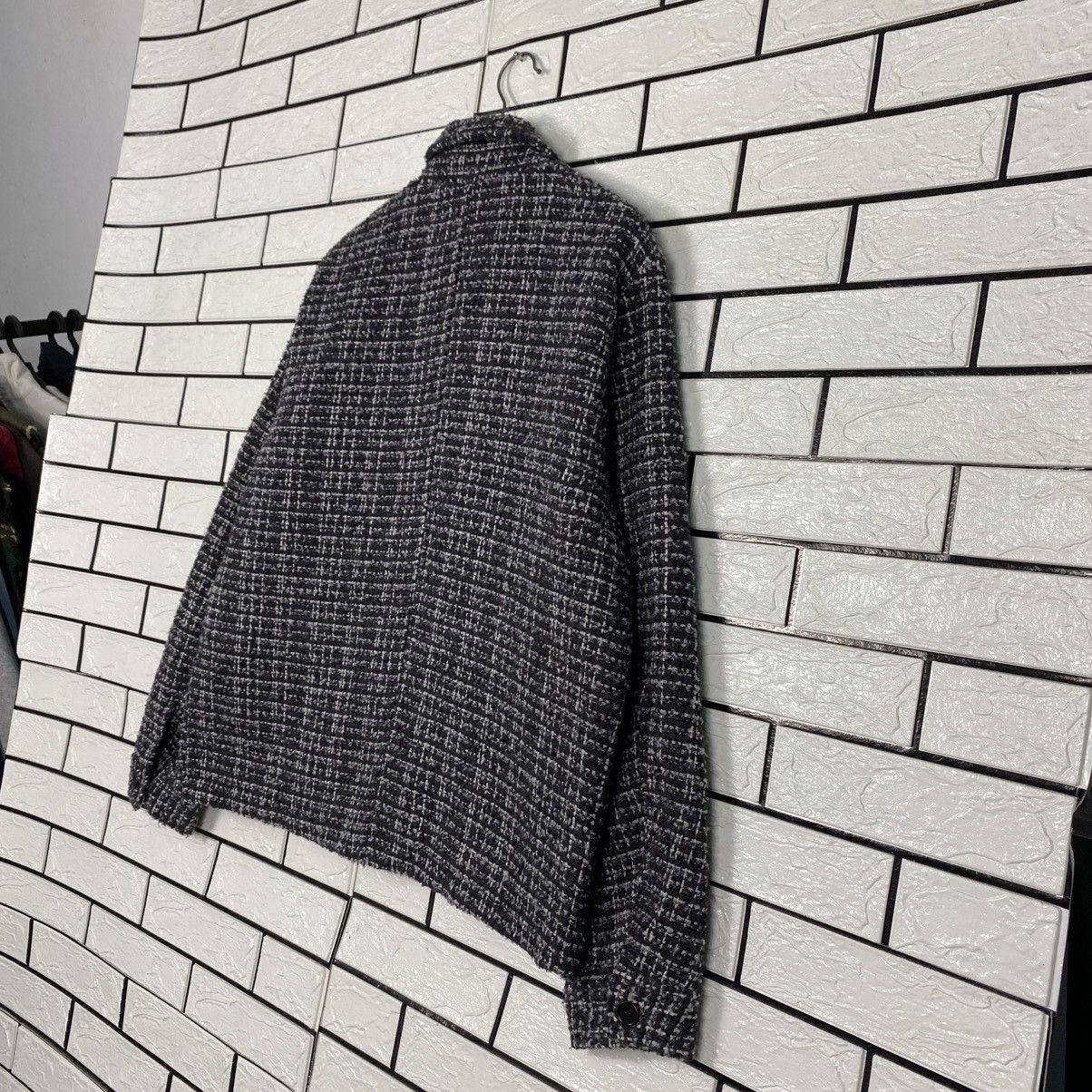 Japanese Brand Vintage Bomber Jacket Knit Design H&M Wool Issey Miyake Size US L / EU 52-54 / 3 - 11 Thumbnail