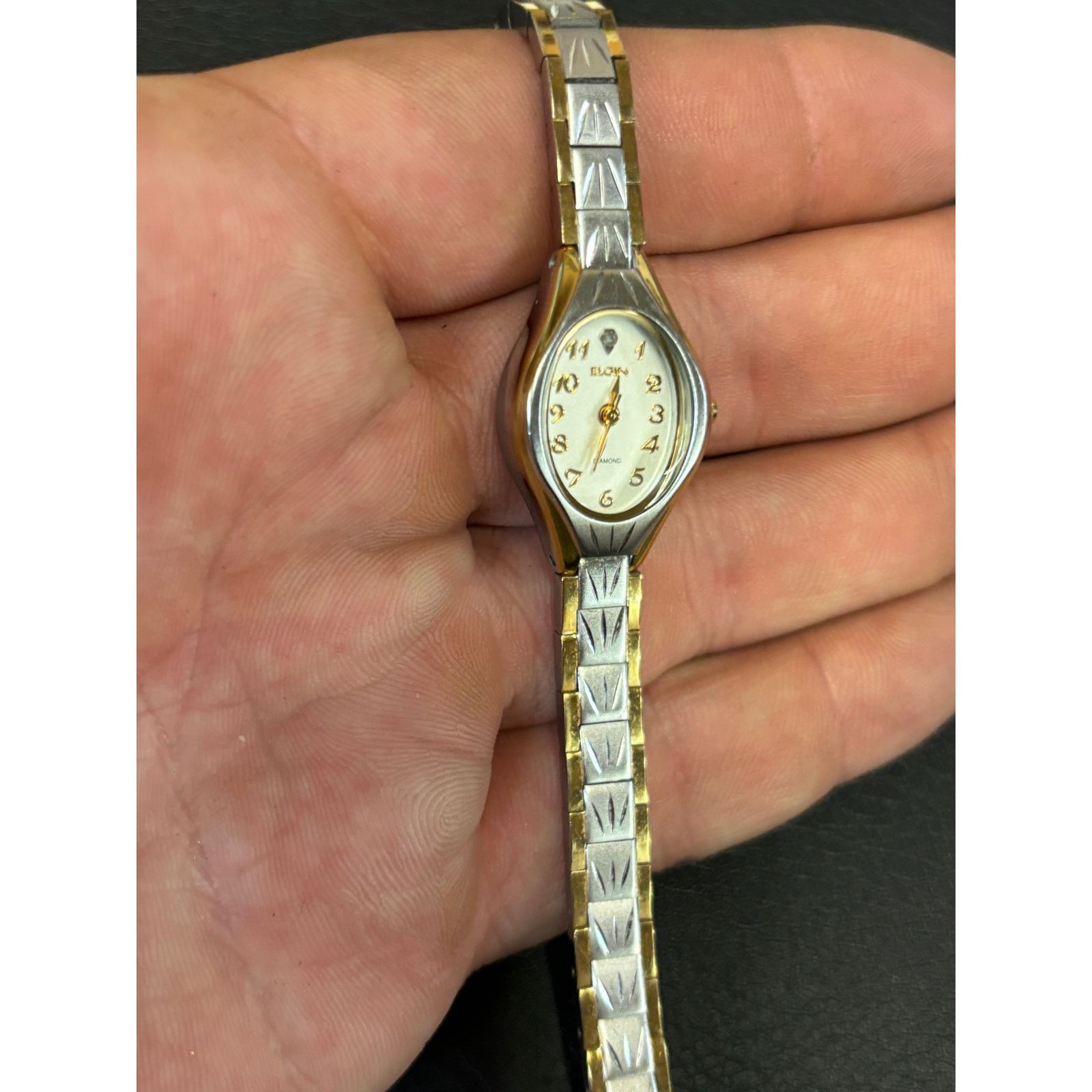 Elgin National Watch Company Vintage Elgin 2-Tone Women’s Watch! New Battery! Size ONE SIZE - 6 Thumbnail