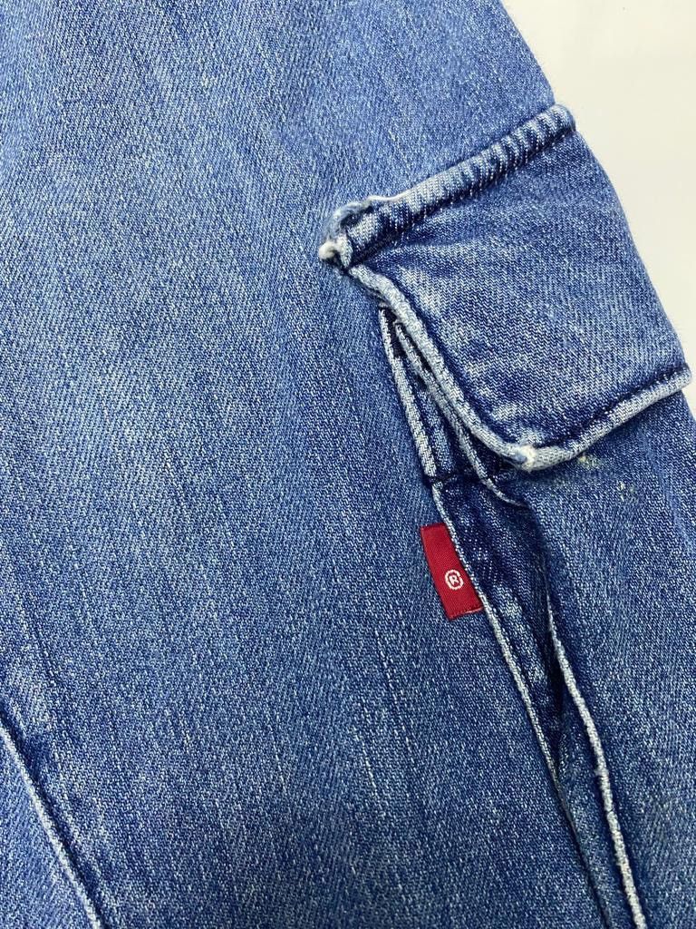 Engineered Garments DISTRESSED DENIM CARGO PANTS LEVIS ENGINEERED MULTI POCKET Size US 30 / EU 46 - 8 Thumbnail