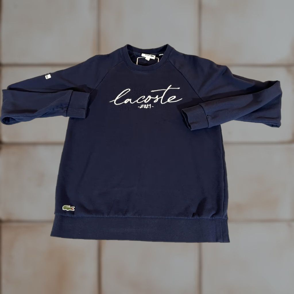 Lacoste Lacoste Sweatshirt Mens XS Blue Miami Open 2021 Tennis Crewneck Preppy Graphic Print Embroidered Logo Pullover Knit Cotton Polyester Spandex Sports Size US XS / EU 42 / 0 - 1 Thumbnail