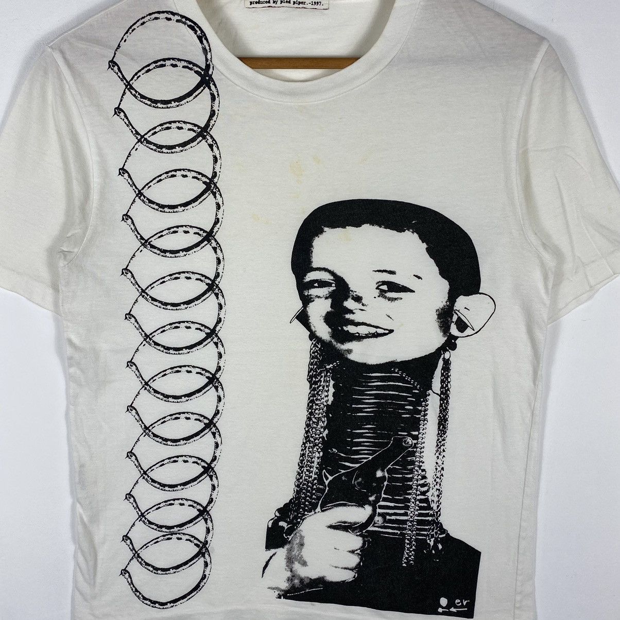 Japanese Brand × Vintage 1997 TOILET ACROBATIC ACTIVIST PRODUCED BY PIED PIPER TEE Size US S / EU 44-46 / 1 - 3 Thumbnail