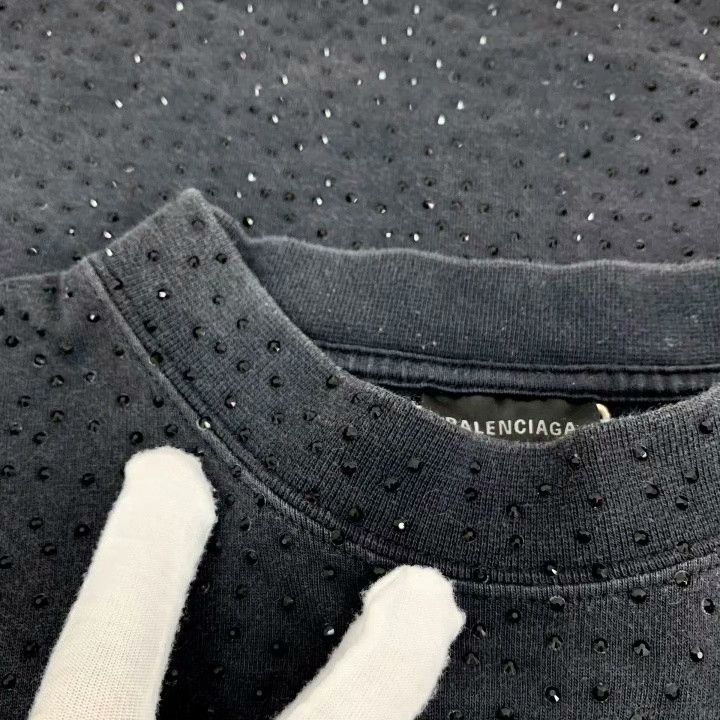 Balenciaga Balenciaga 2022 Black Diamond Cotton T-shirt Size US M / EU 48-50 / 2 - 9 Thumbnail