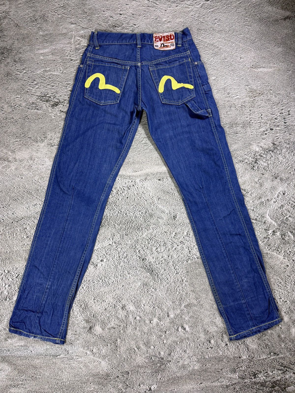 Evisu EU ED jeans vintage denim pants cargo baby blue Y2K