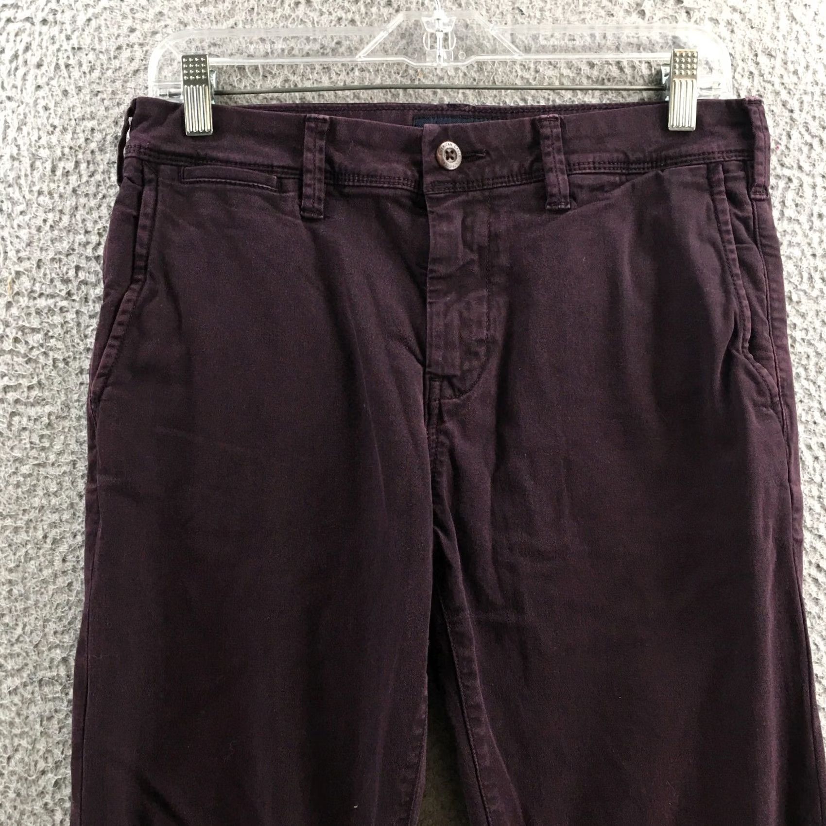 American Eagle Outfitters American Eagle Skinny Chino Pants Mens 29x30 Purple Mid Rise Chino Pants Mens Regular Purple Mens Boys Womens Size US 29 - 2 Thumbnail