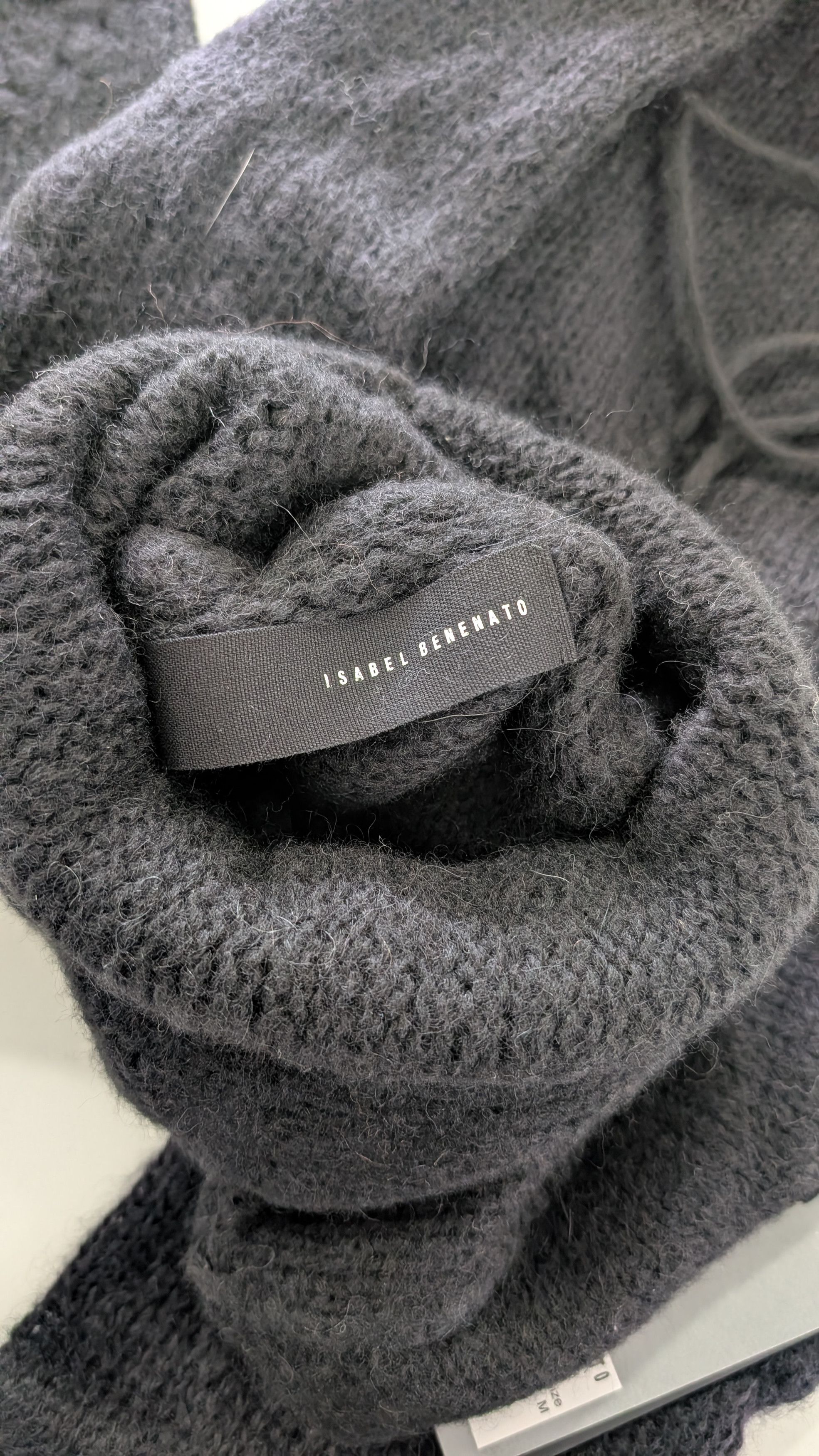 Isabel Benenato Isabel Benenato Black Alpaca Mohair Turtleneck Size M Size M / US 6-8 / IT 42-44 - 11 Thumbnail