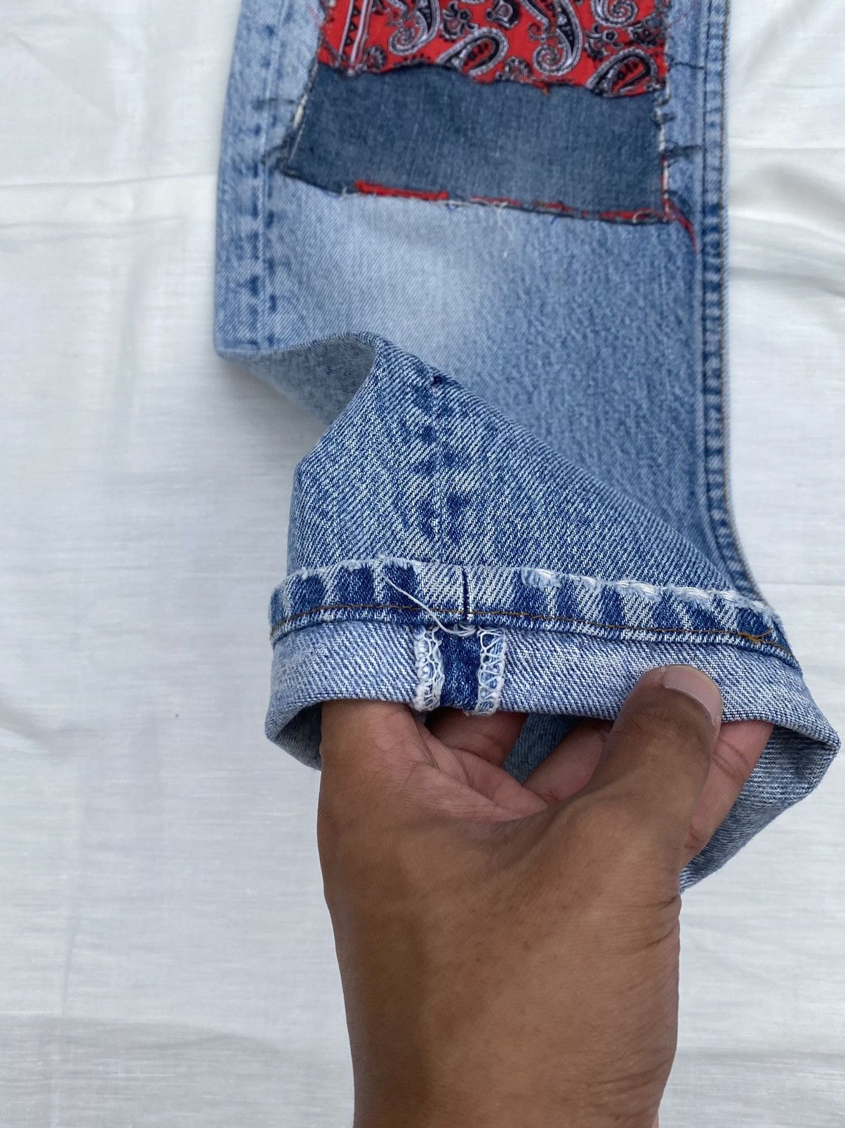 Japanese Brand × Levi's Vintage Clothing Levi's Patchwork Rare 28" Size US 28 / EU 44 - 3 Thumbnail