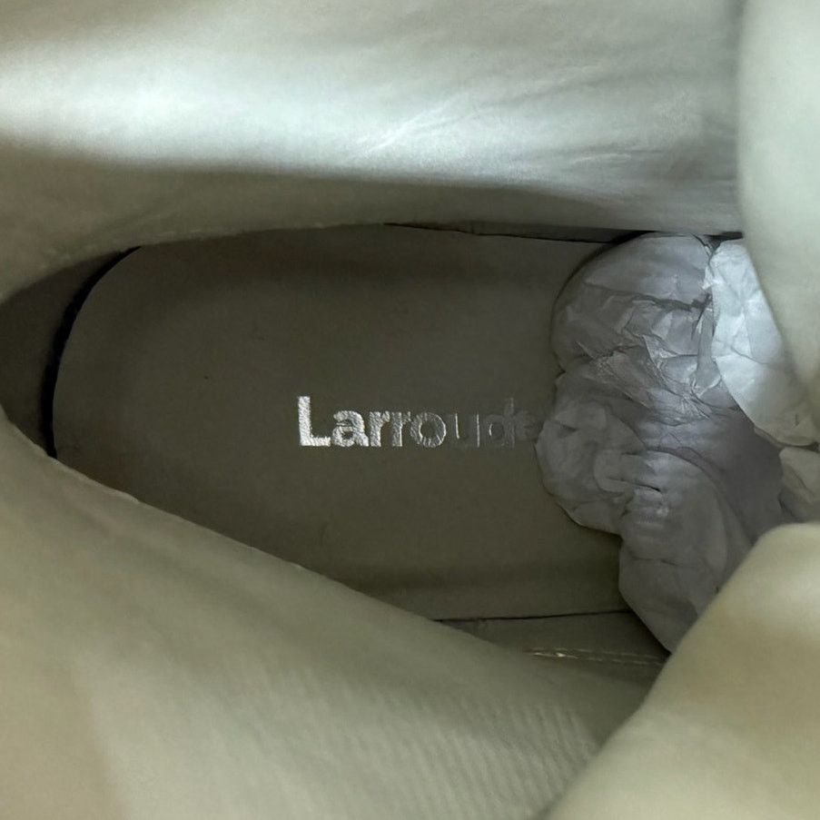 Larroude NEW Larroude Jordan Leather Lace Up Ivory Combat Boots Size US 5.5 / IT 35.5 - 10 Thumbnail