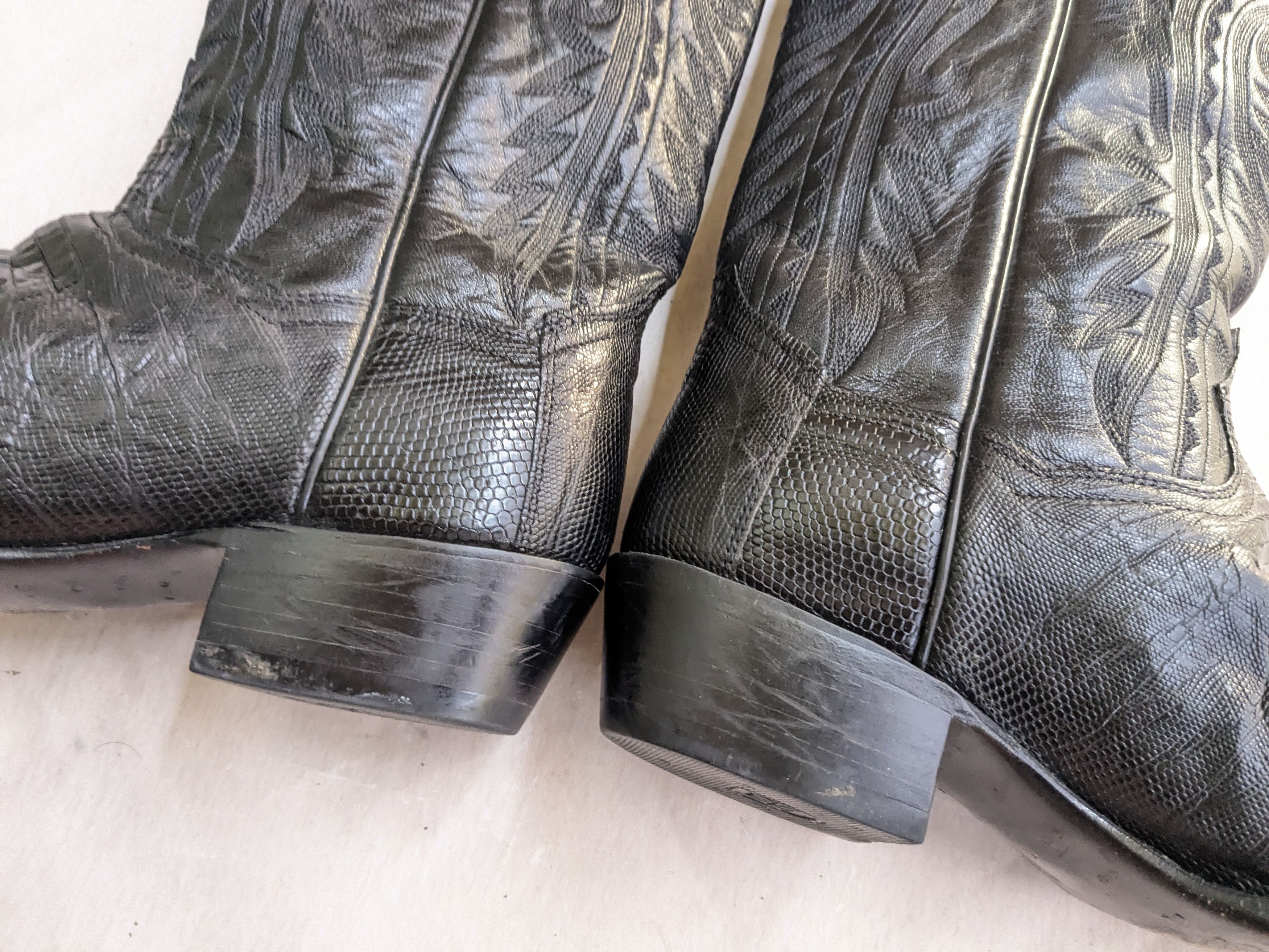 Dan Post Dan Post Cowboy Boots Lizard Black 10.5 D USA Western Size US 10.5 / EU 43-44 - 13 Thumbnail