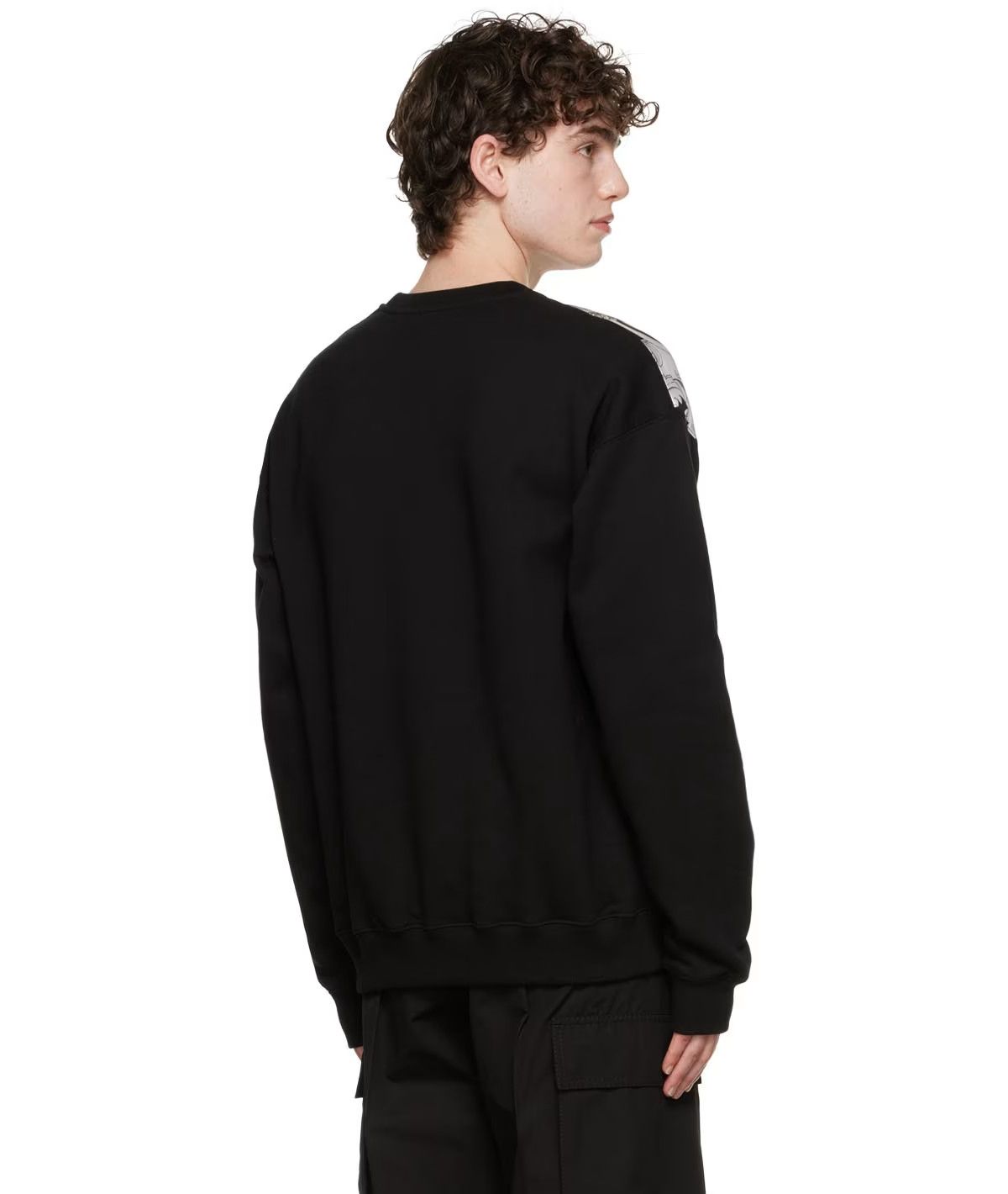 Versace VERSACE black panelled baroque print sweatshirt Medium Size US M / EU 48-50 / 2 - 5 Thumbnail